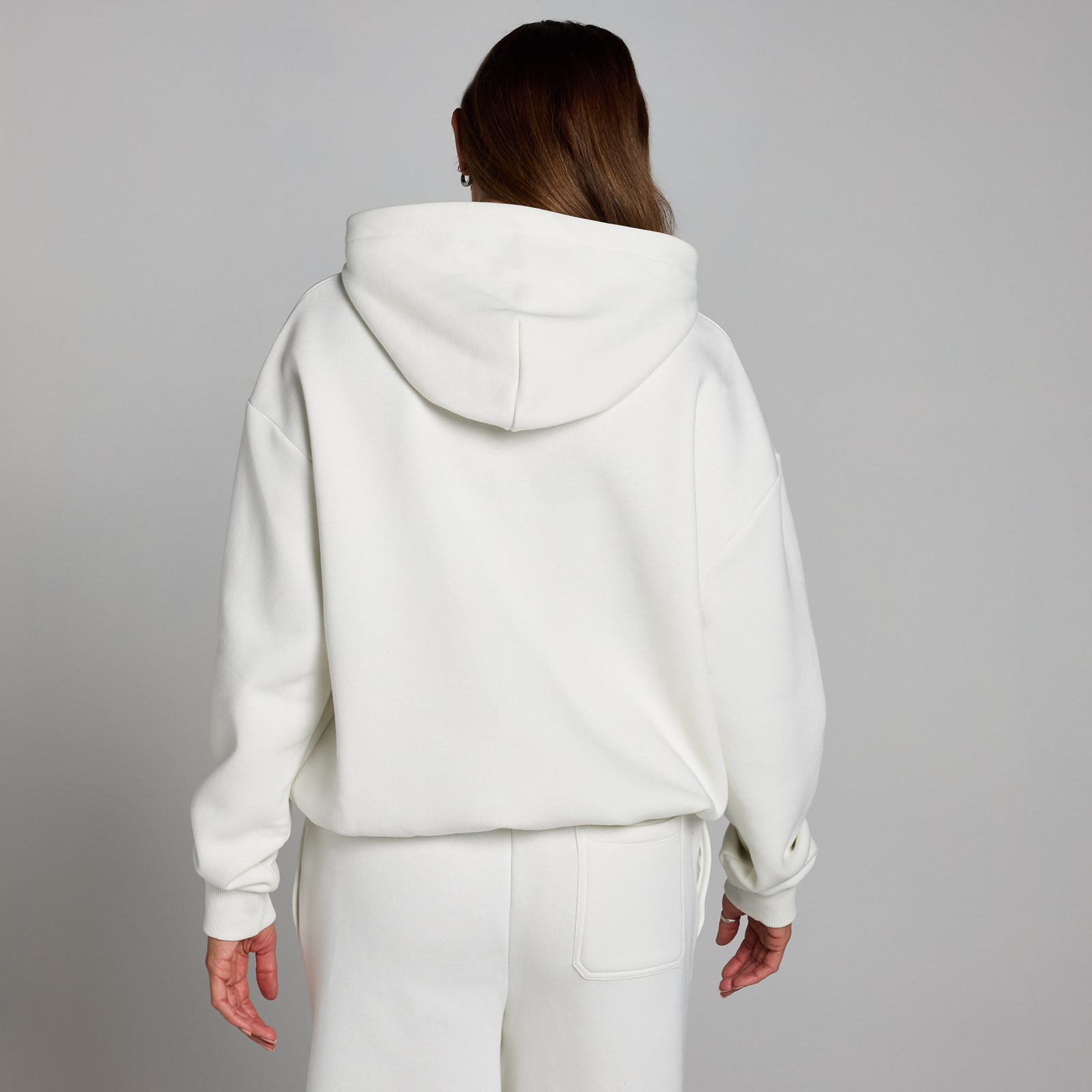MP Damen Basics Kapuzenpulli mit durchgehendem Reißverschluss – Wolke - XS