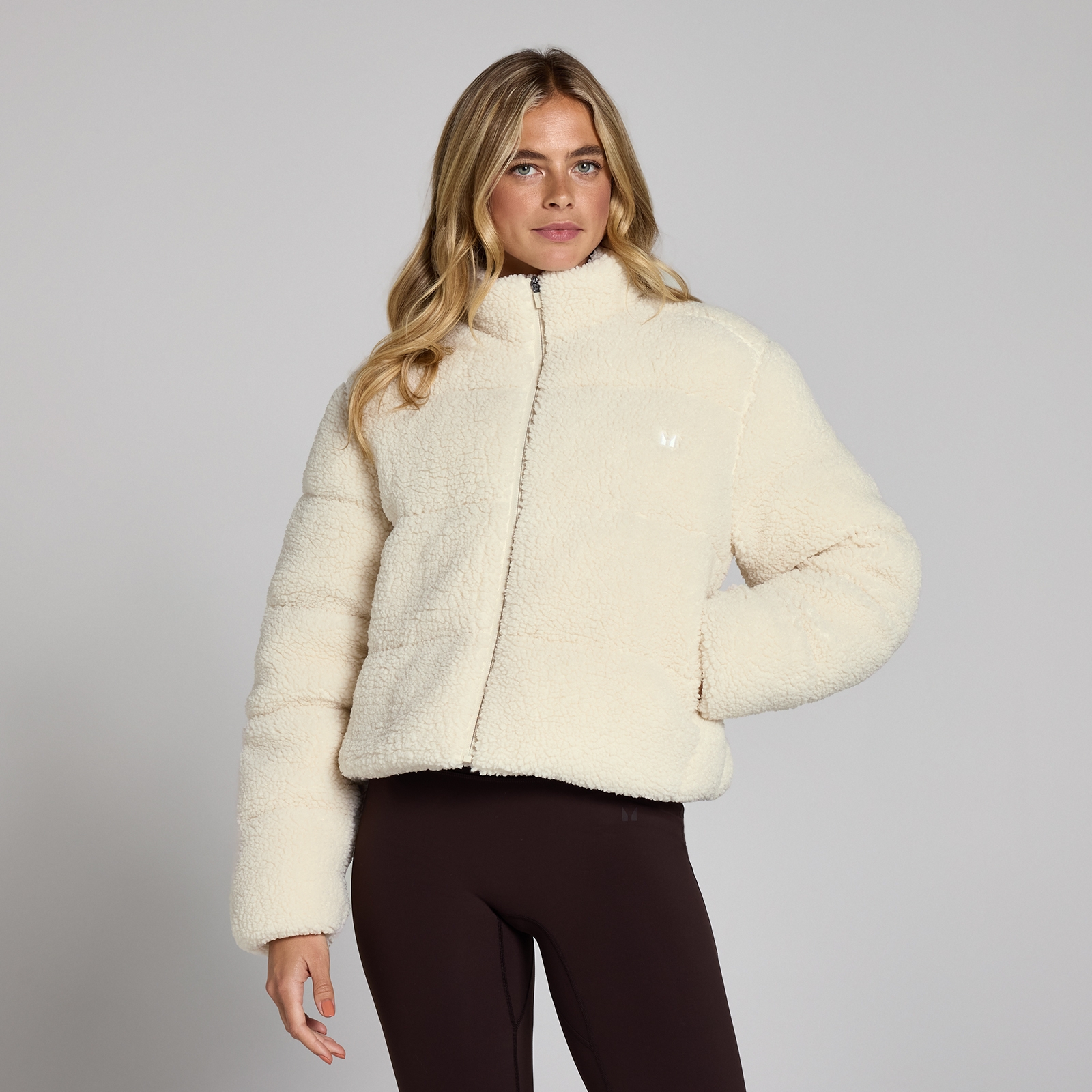 Myprotein UK MP Women's Borg Puffer Jacket - Soft Cream - XXL