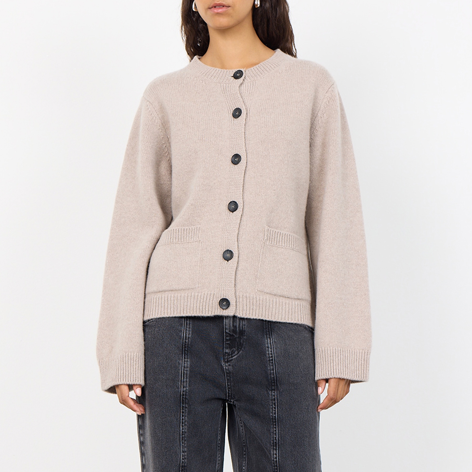 Leveté Room Pearl Merino Wool-Blend Knit Cardigan - XS/ 34