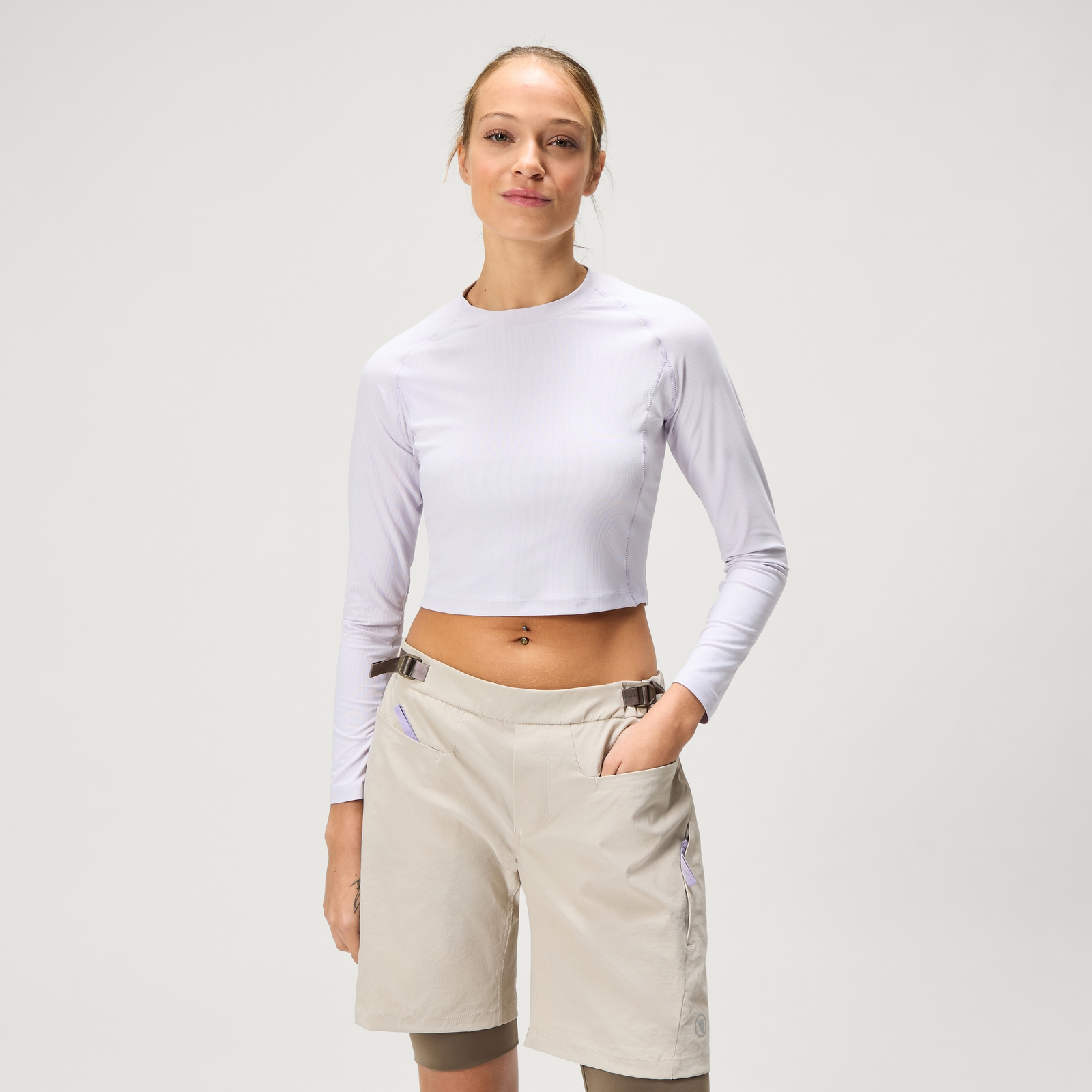 Endura Women's SulTrac L/S Crop Tee - Lavender Blue | Extra 10% off first order.