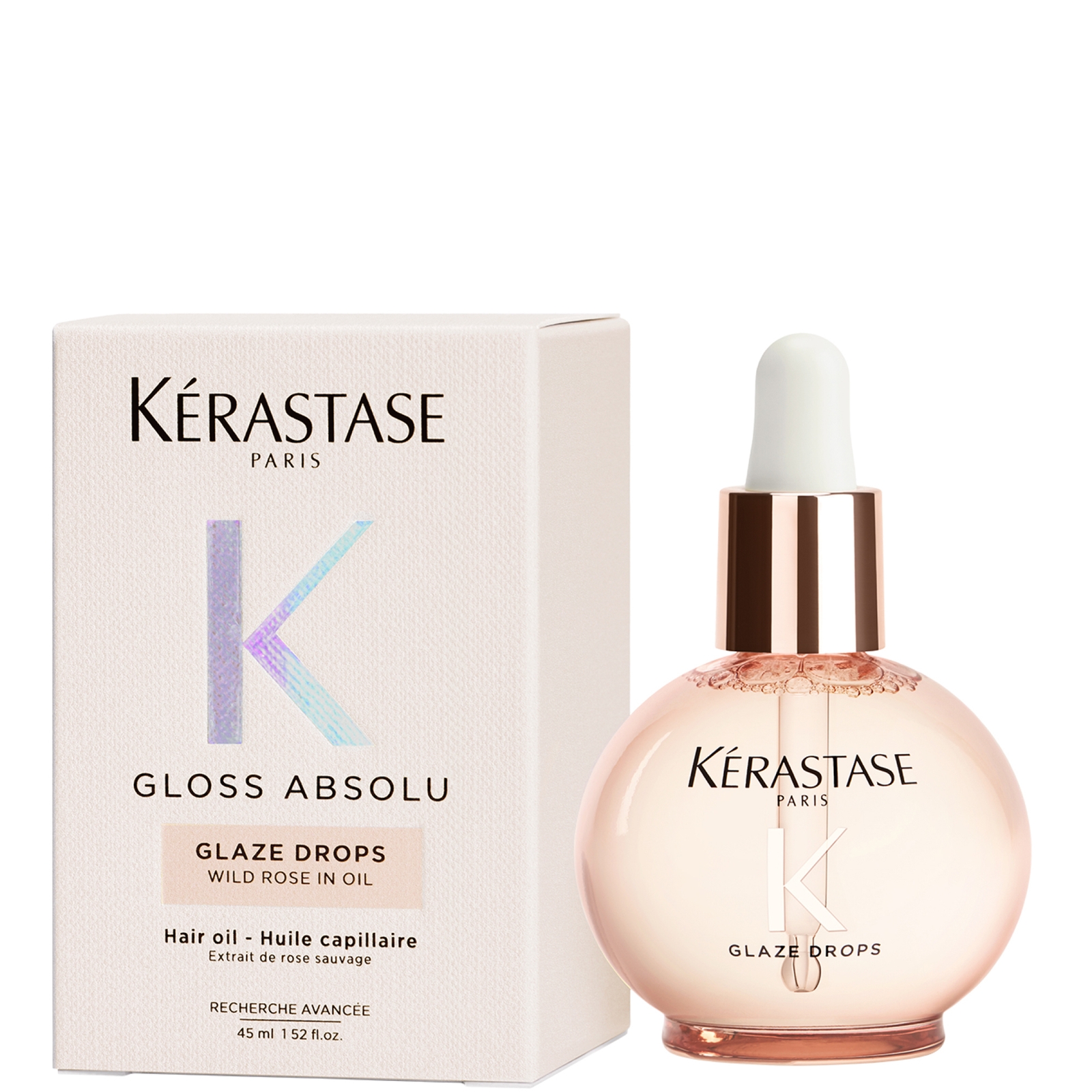 Image of Kérastase Gloss Absolu Glaze Drops Hair Oil with Wild Rose 45ml051