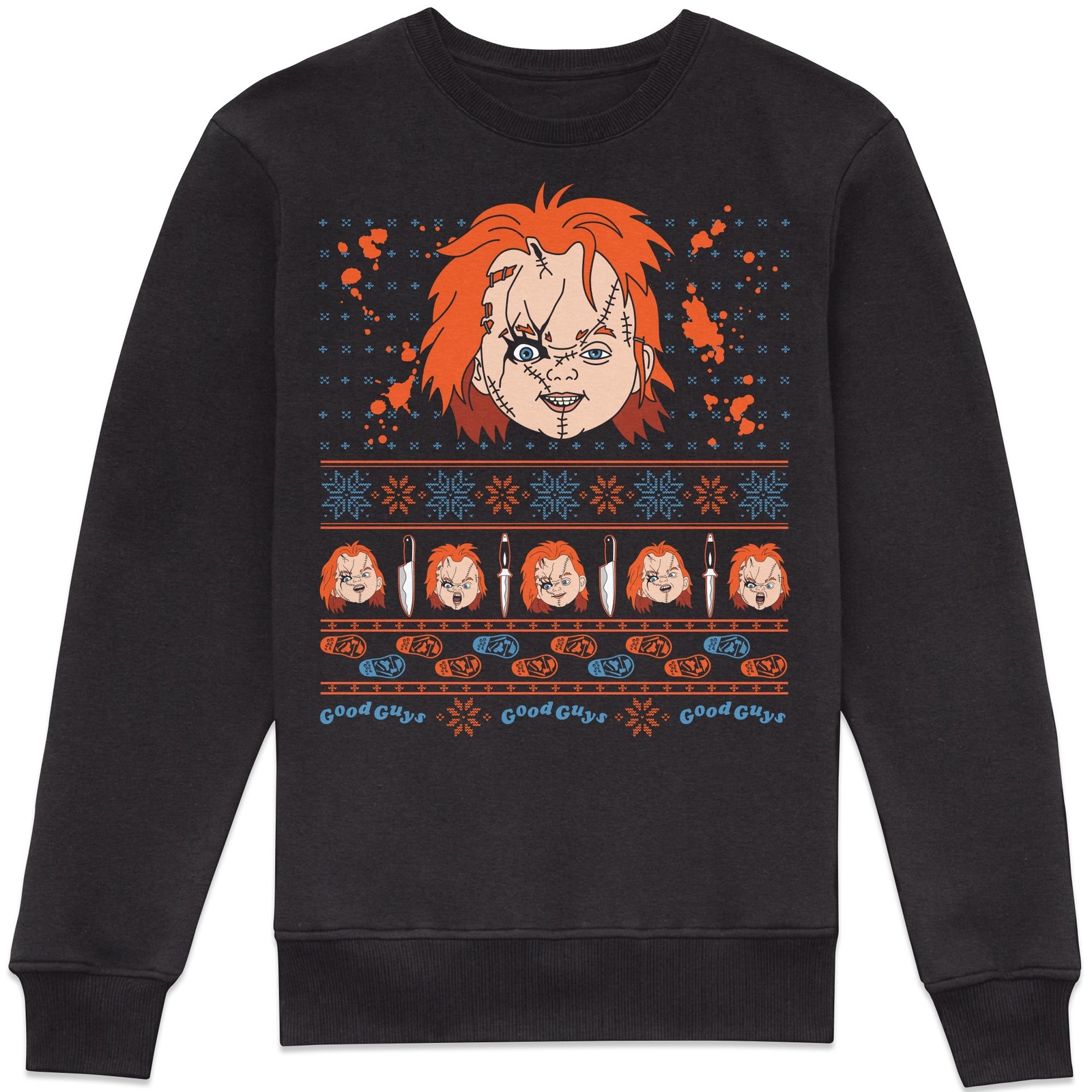 Chucky Killer Christmas Sweatshirt - Black - M