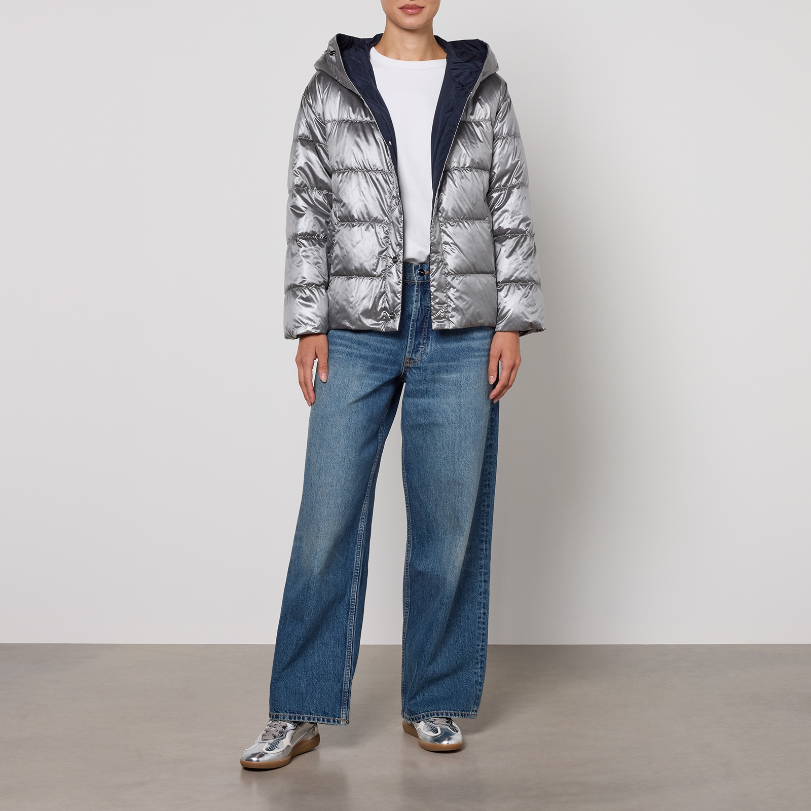 Max Mara The Cube Nico Quilted-Shell Coat - UK 10
