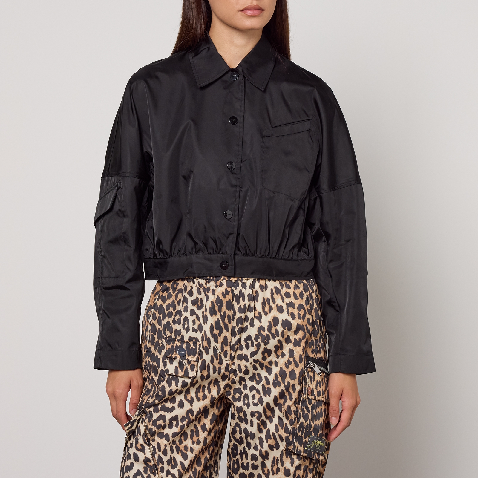 Ganni Duchesse Nylon Short Jacket - UK 8