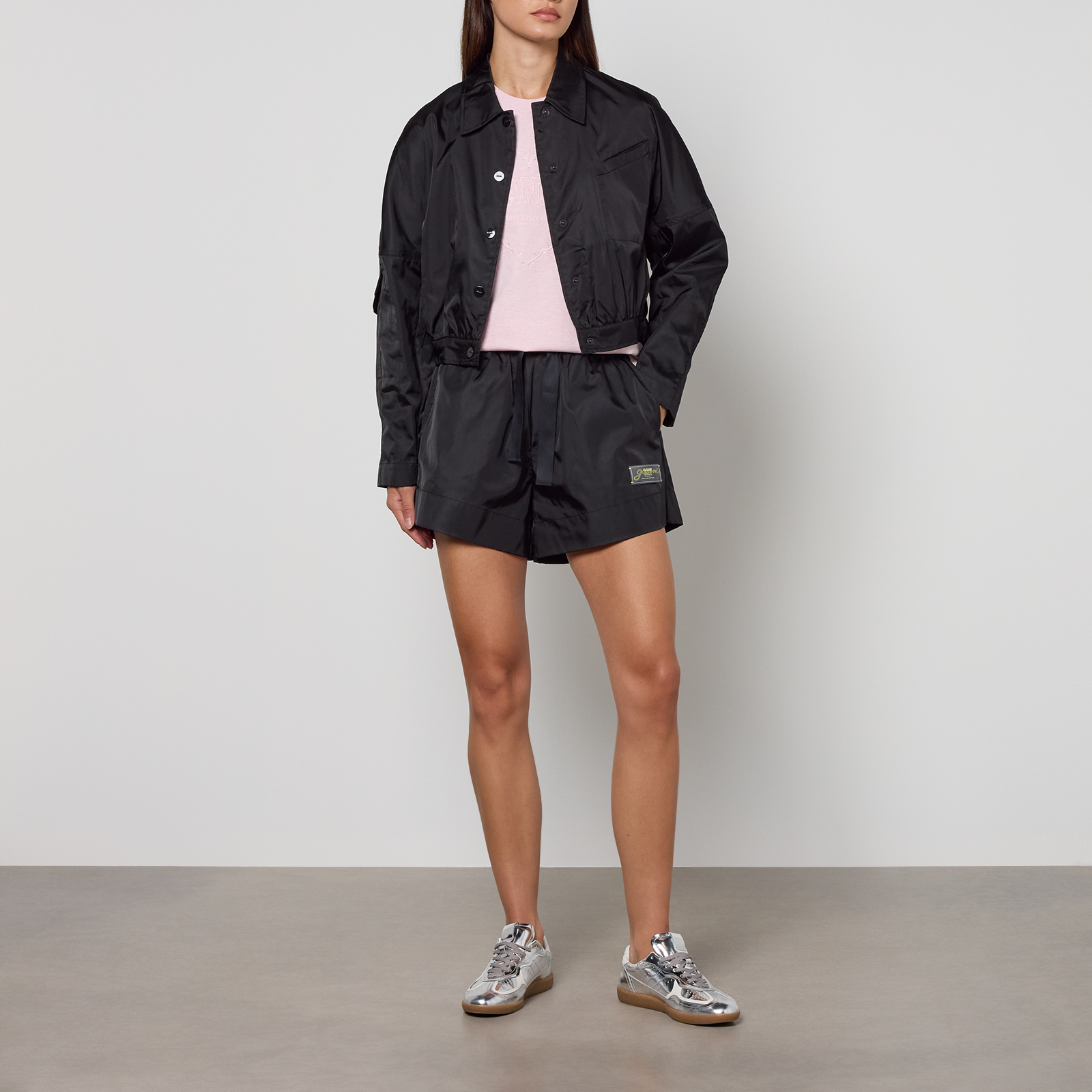 Ganni Duchesse Nylon Shorts - UK 6
