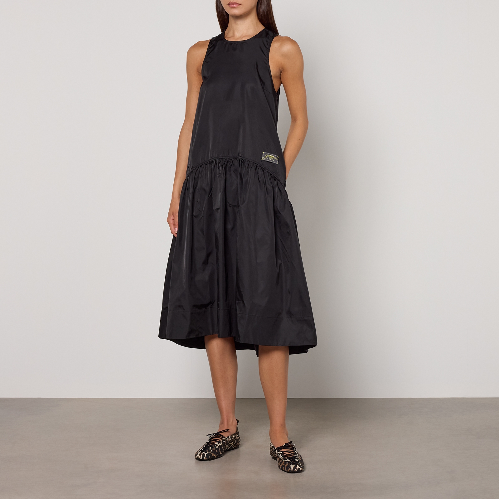 Ganni Duchesse Nylon Midi Dress - UK 12