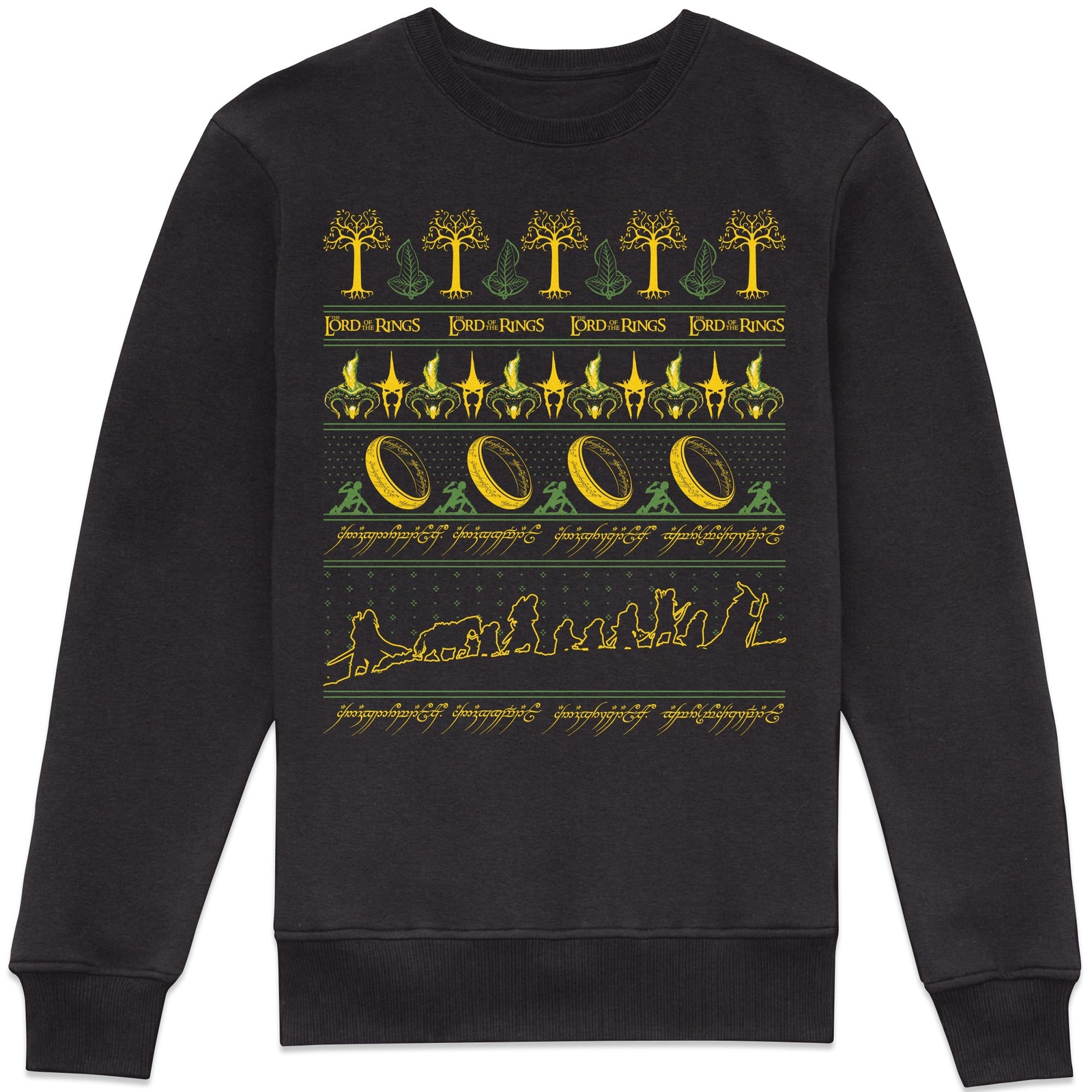 Lord Of The Rings One Ugly Christmas Jumper To Rule Them All Sweatshirt - Black - XXL