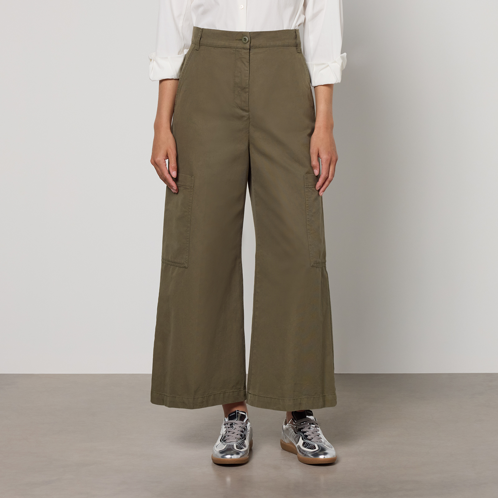 Weekend Max Mara Quiz Cotton-Drill Trousers - UK 6