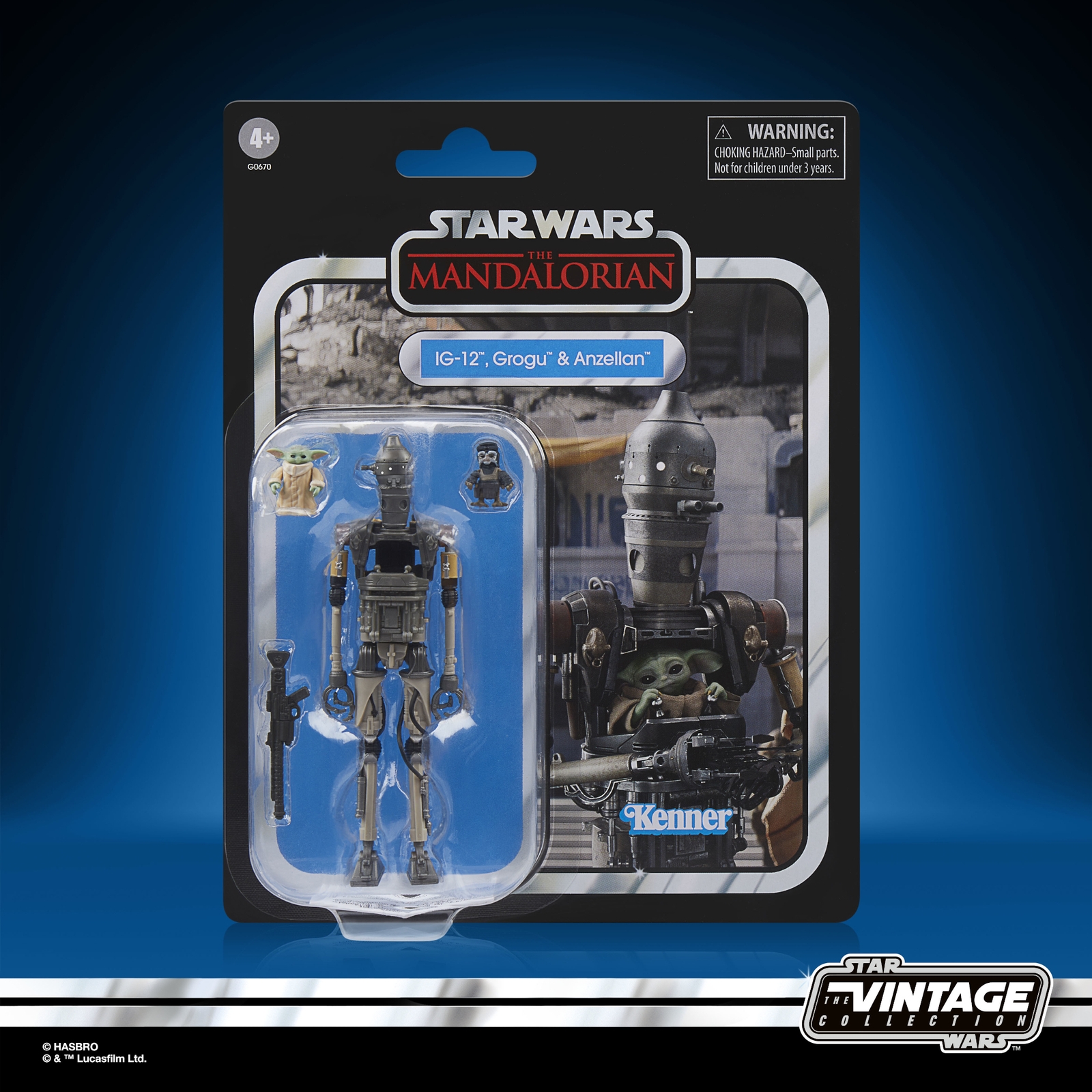Star Wars The Vintage Collection IG-12, Grogu & Anzellan Deluxe Action Figure Set (9.5 cm)