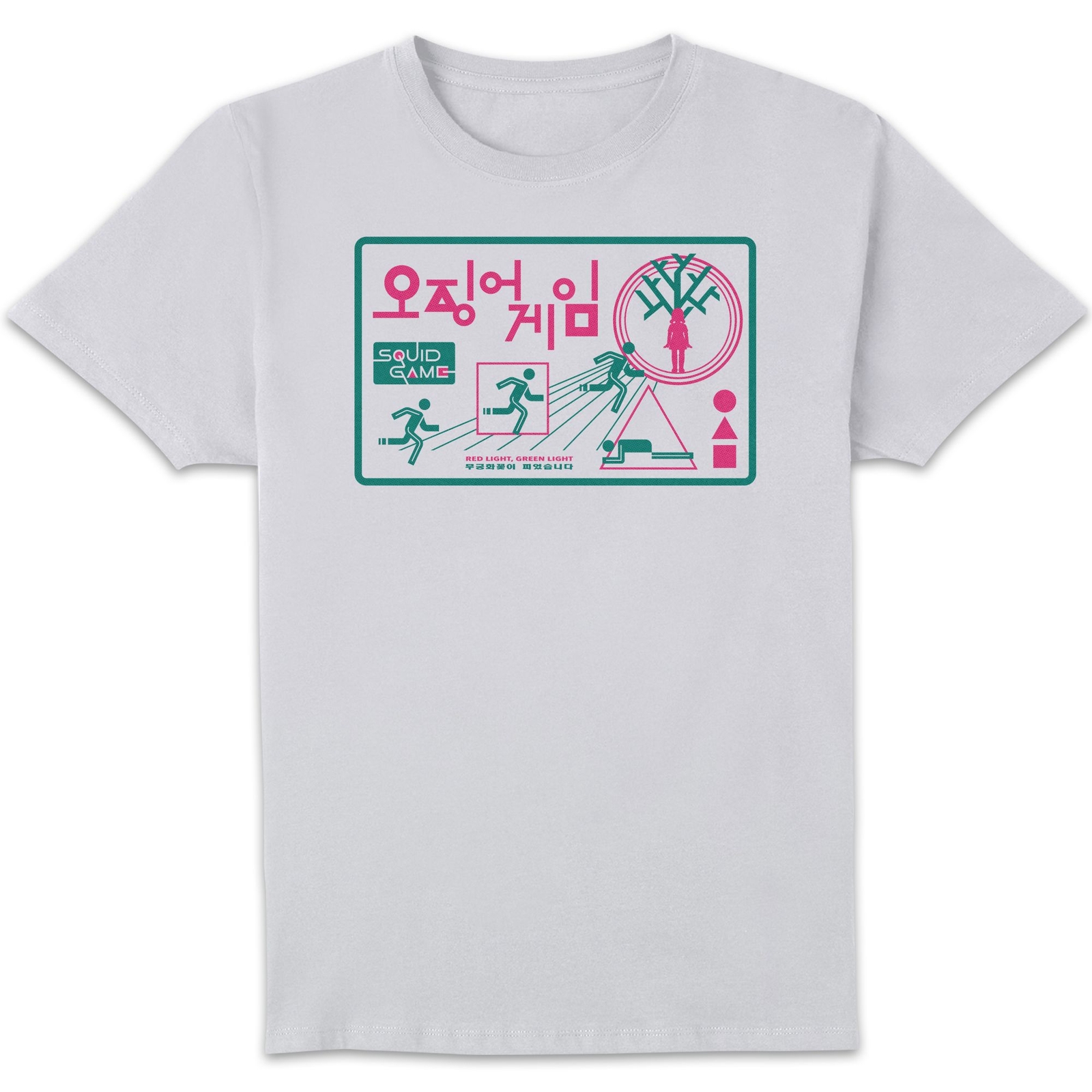 Squid Game Red Light Green Light Men's T-Shirt - White - XL