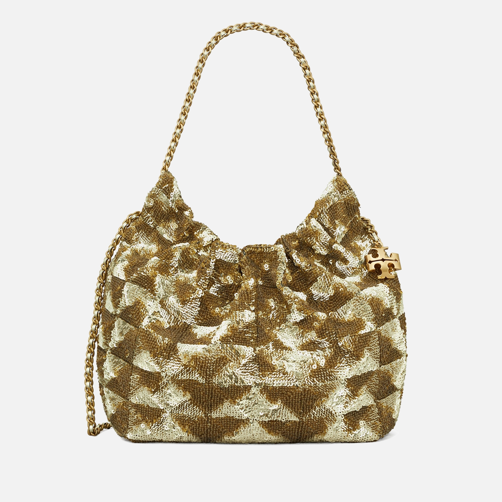 Tory Burch Fleming Sequinned Mini Hobo Bag