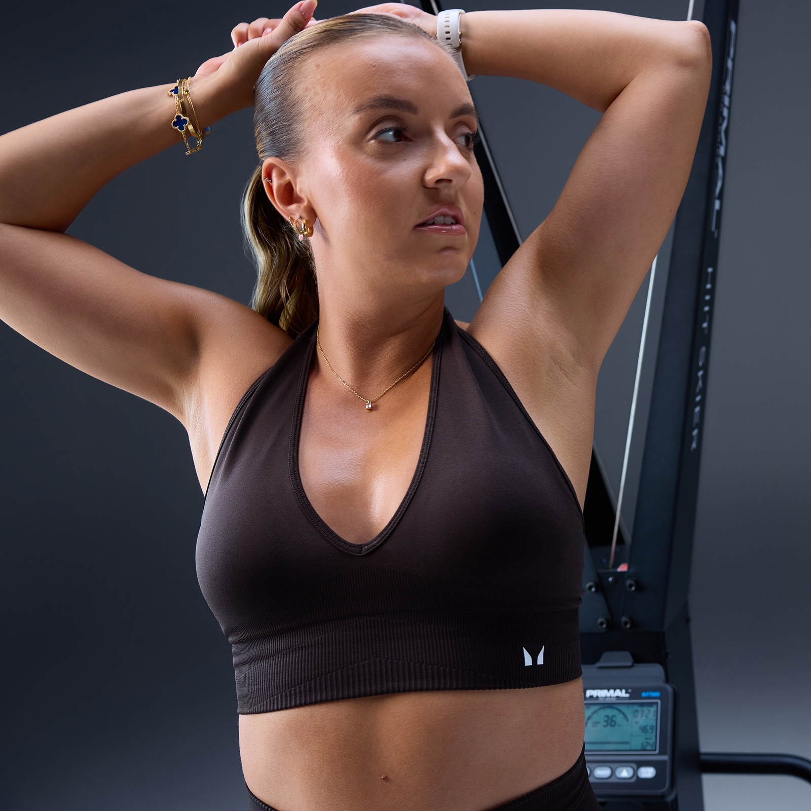Myprotein UK MyProtein MP Women's Tempo Seamless Halterneck Bra - Chocolate - XL