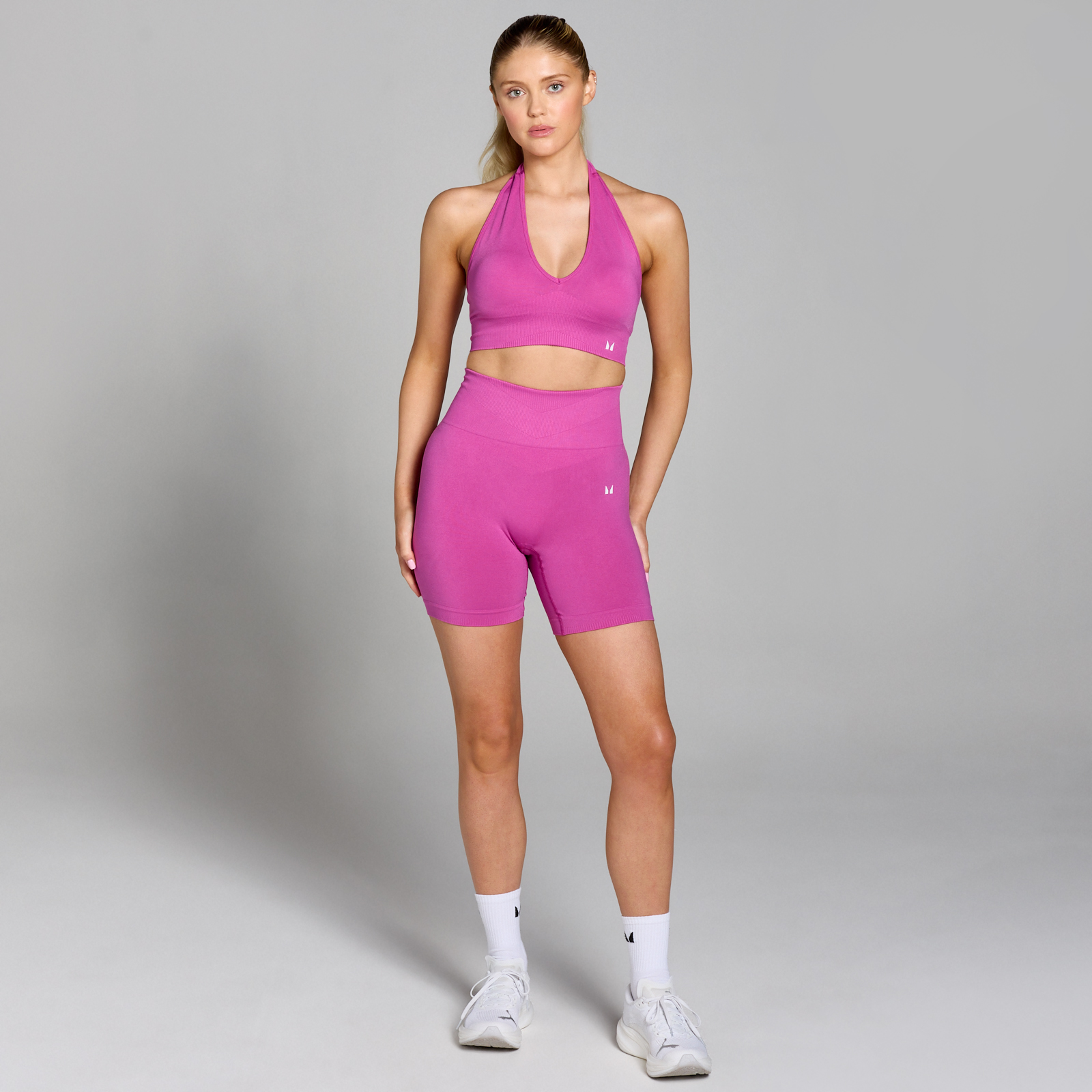 5059883387826 - MP Damen Tempo Nahtlose Scrunch-Shorts – Lila-Pink - XL