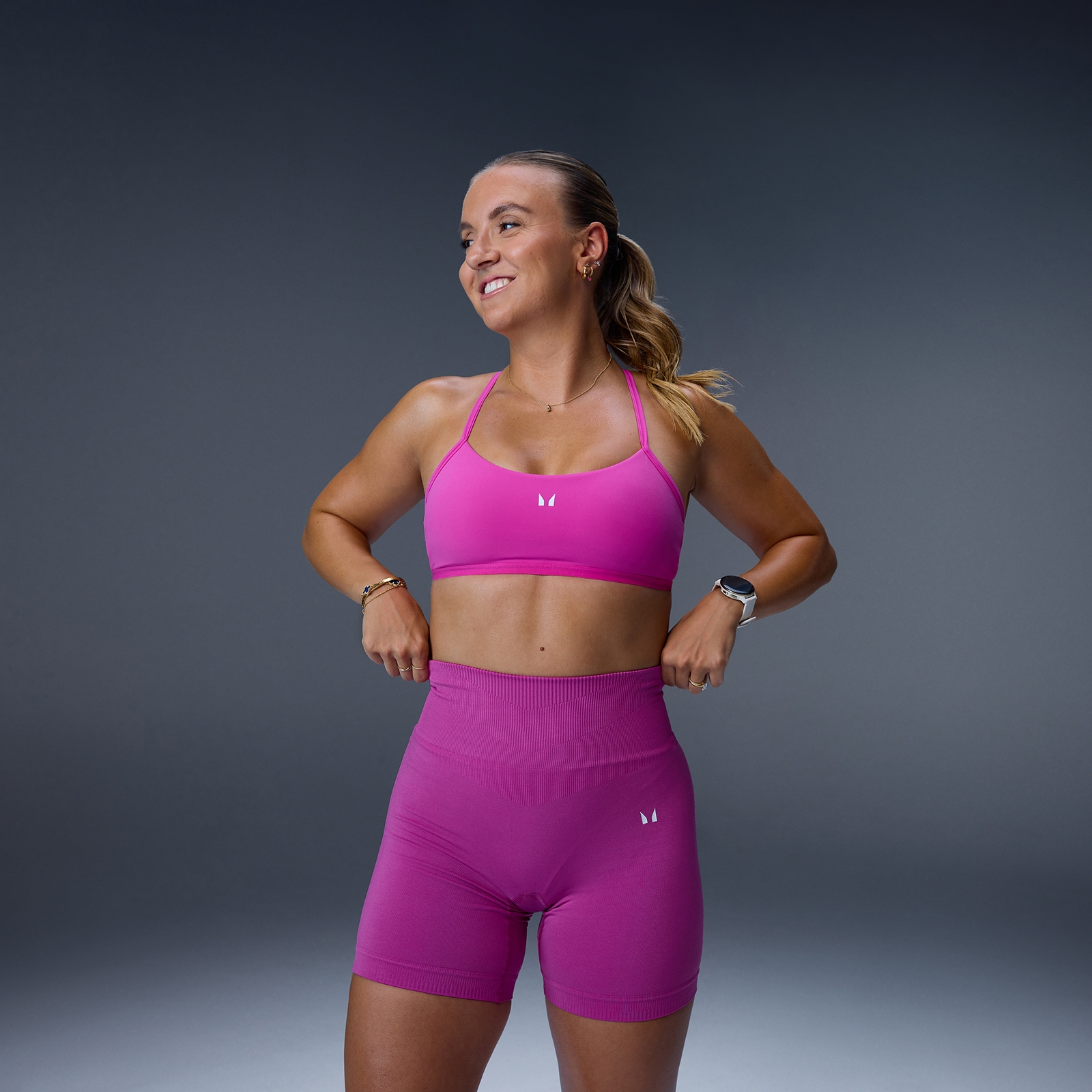 MP Women's Tempo Seamless Scrunch Shorts - Violet Pink - XS