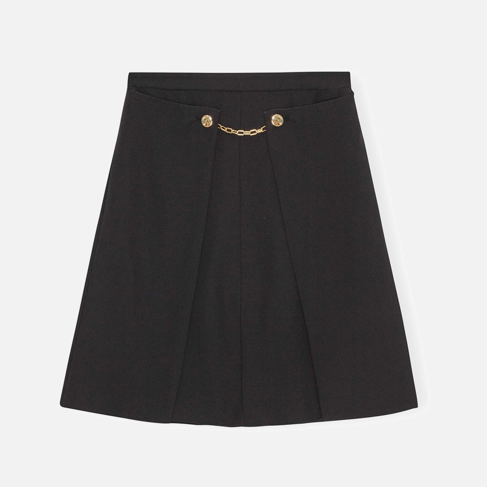 Ganni Pleated Twill Skirt - UK 8