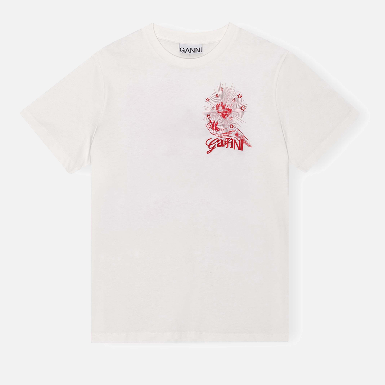 Ganni Celestial Poster Cotton-Jersey T-Shirt