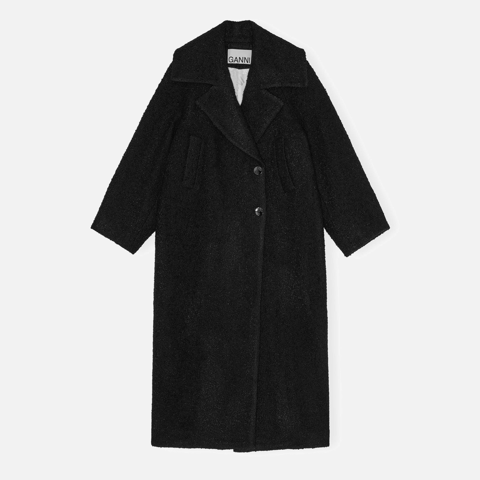 Ganni Textured Boucle Coat