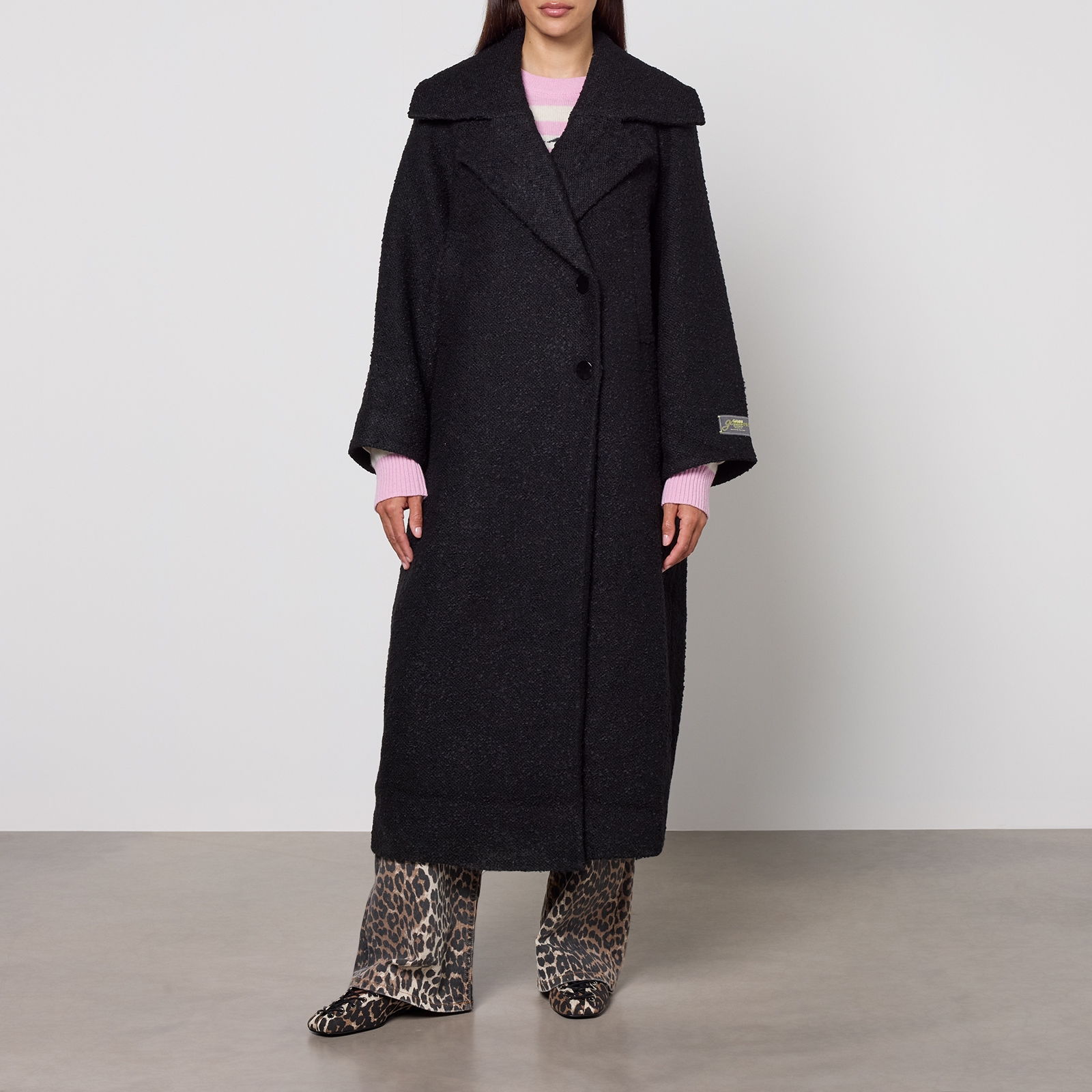 Ganni Textured Boucle Coat - S,M