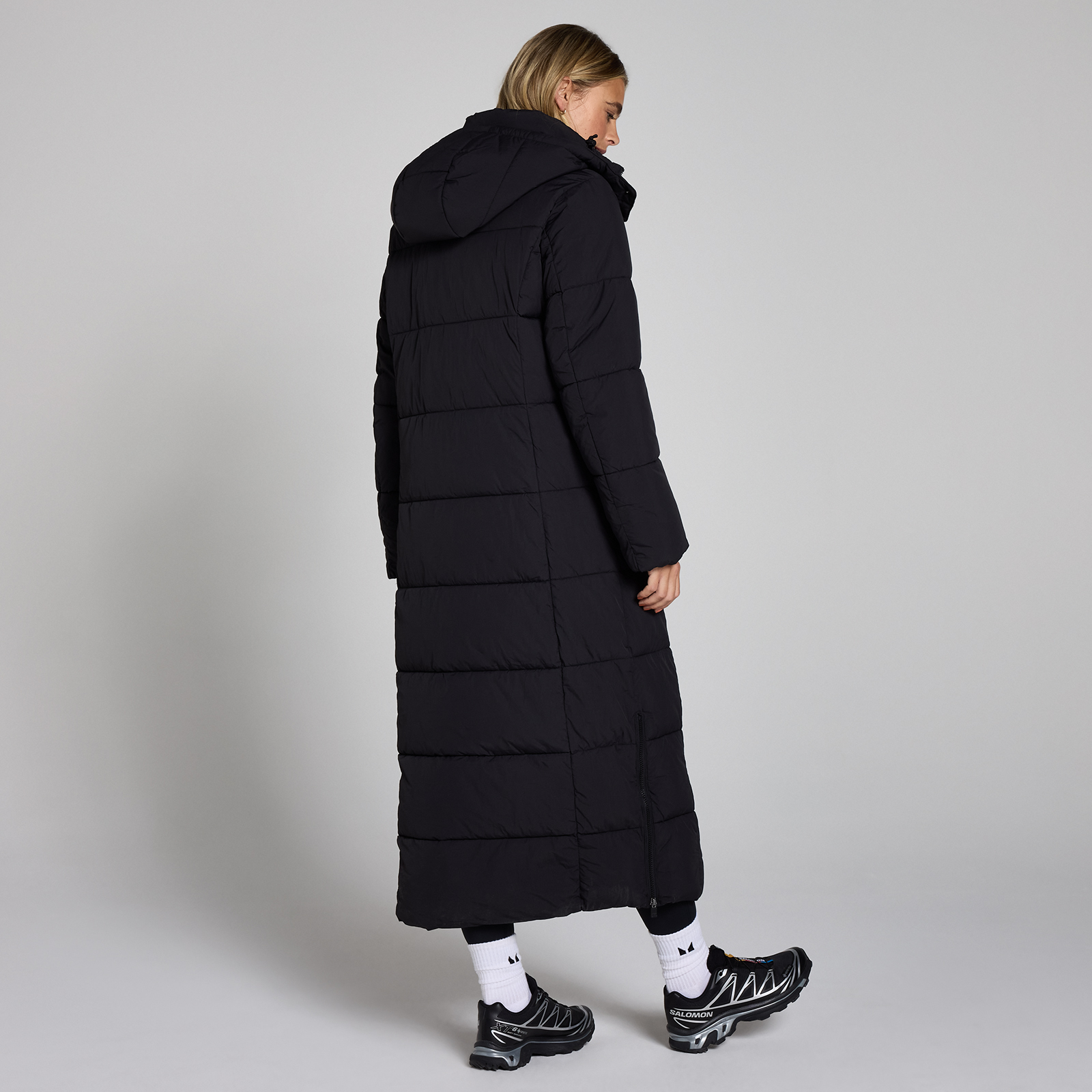 5059883388045 - MP Damen Maxi Wattierte Steppjacke – Schwarz - XL