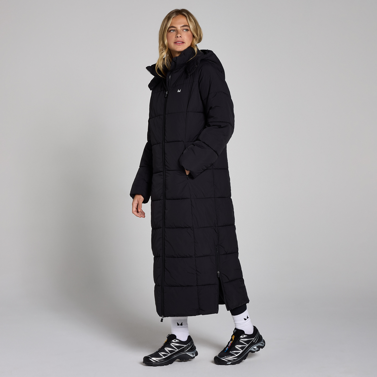 5059883388045 - MP Damen Maxi Wattierte Steppjacke – Schwarz - XL