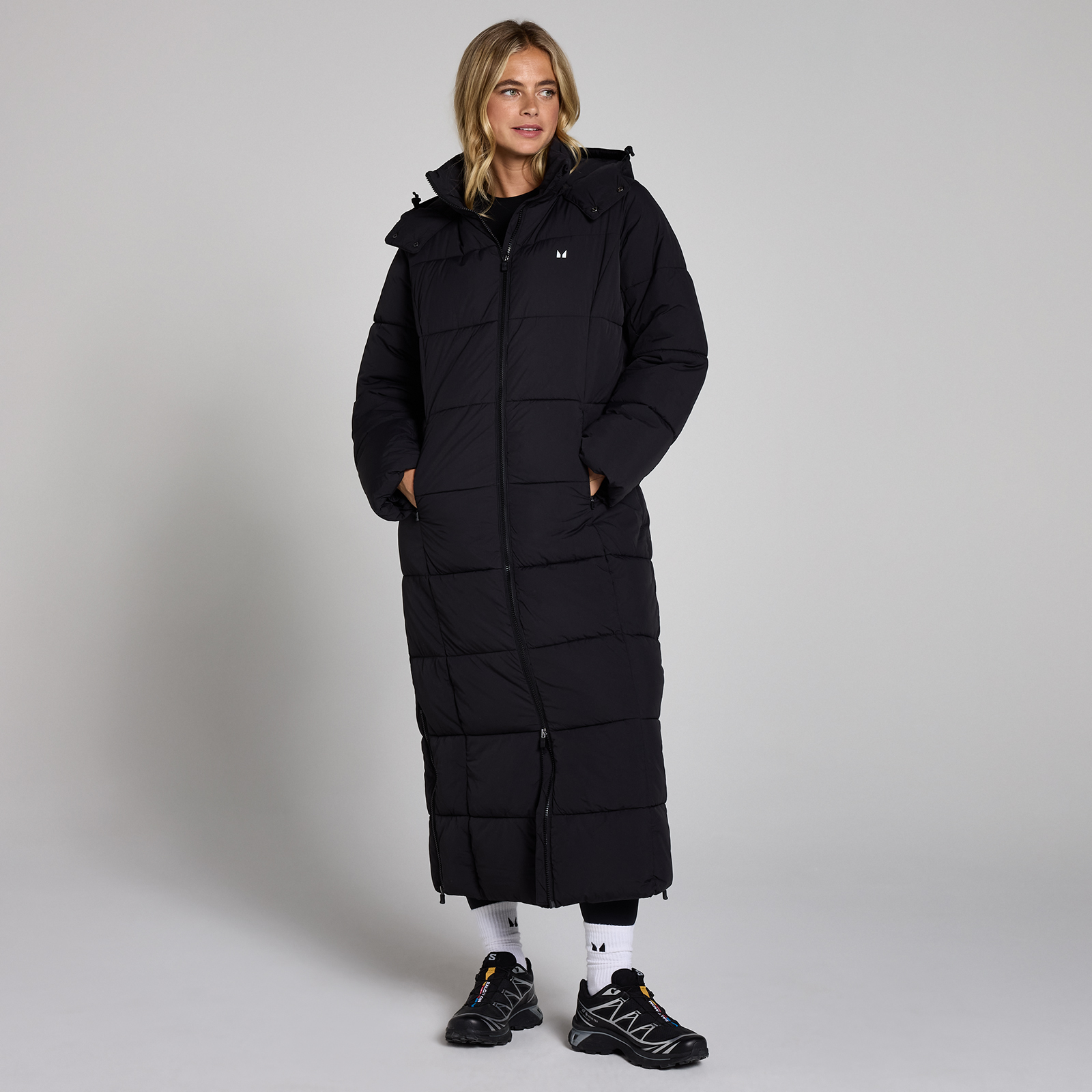 5059883388045 - MP Damen Maxi Wattierte Steppjacke – Schwarz - XL