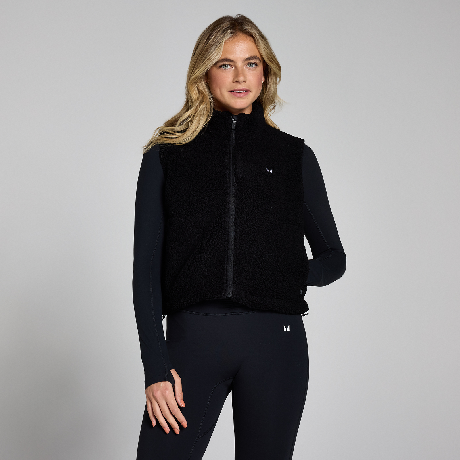 Myprotein UK MyProtein MP Women's Borg Cropped Gilet - Black - XL