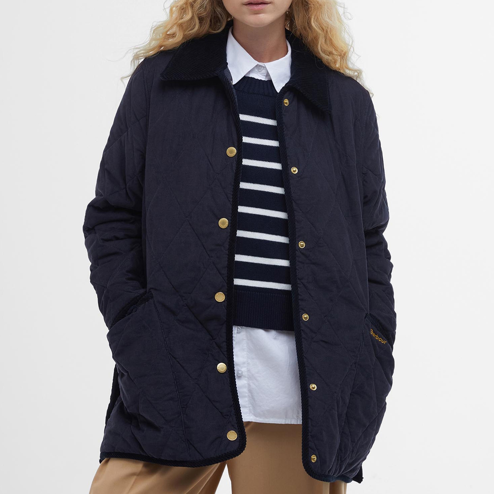 Barbour Cornelia Quilted Cotton-Corduroy Jacket - 10