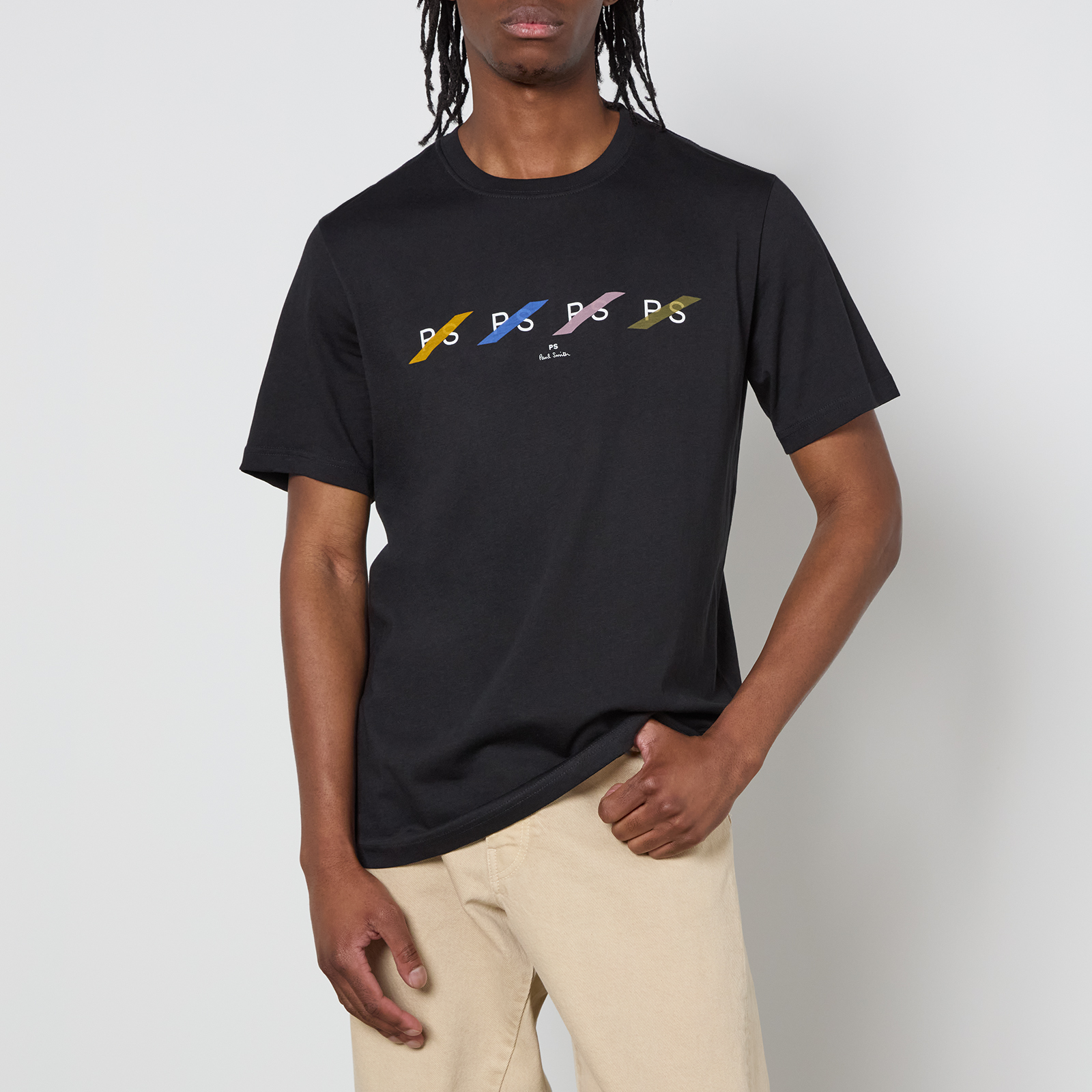 PS Paul Smith Row Logo Cotton-Jersey T-Shirt - S