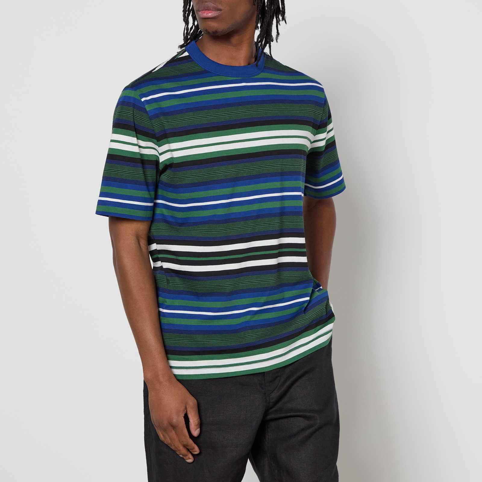 PS Paul Smith Striped Cotton-Jersey T-Shirt - S