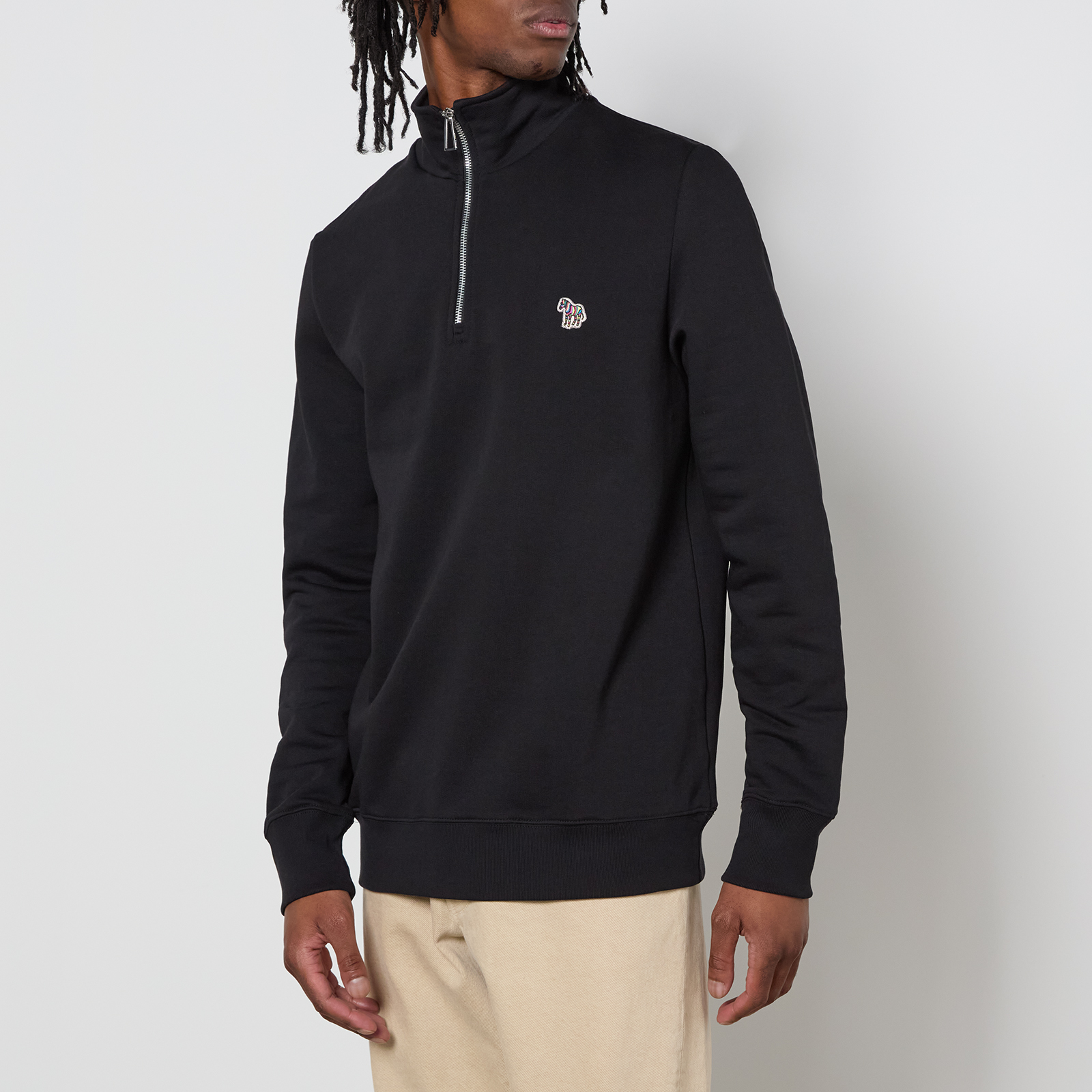 PS Paul Smith Zebra Half Zip Cotton-Jersey Jumper - XL