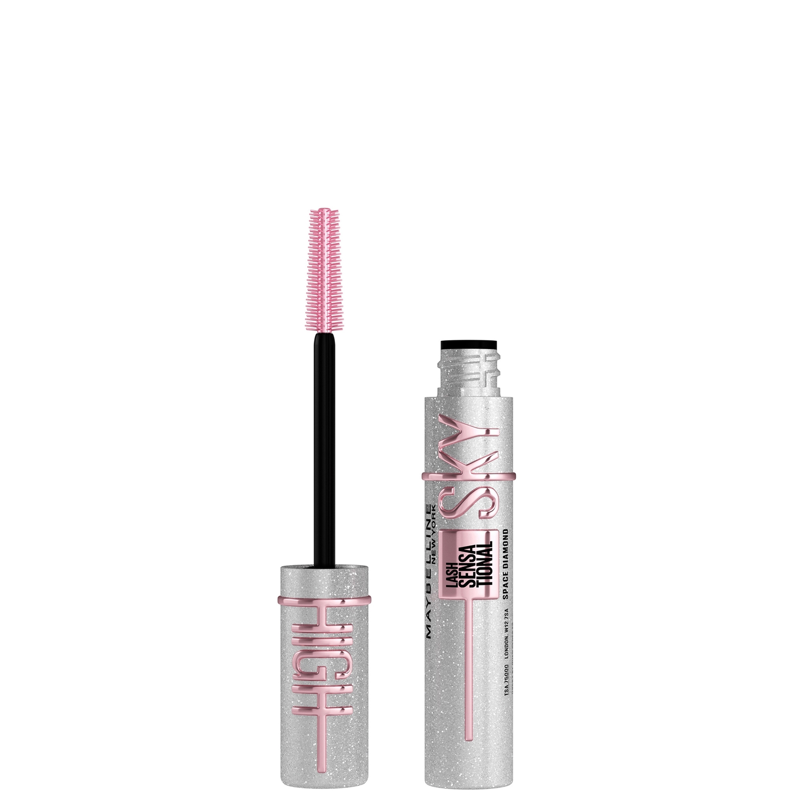Maybelline Mascara Lash Sensational Sky High Volumizing & Thickening Eyelash Lengthening, Top Coat, Space Diamond 8ml