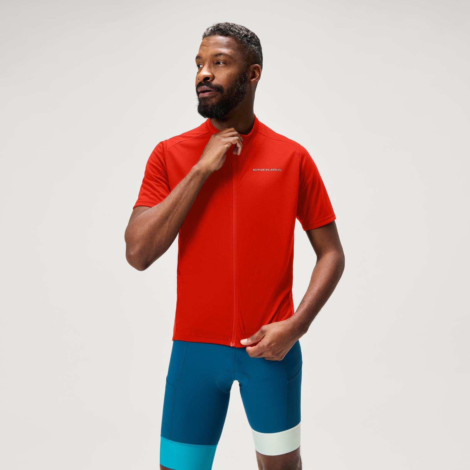 Endura Men's Loop S/S Zipped Jersey - Flame Red | Extra 10% off first order.