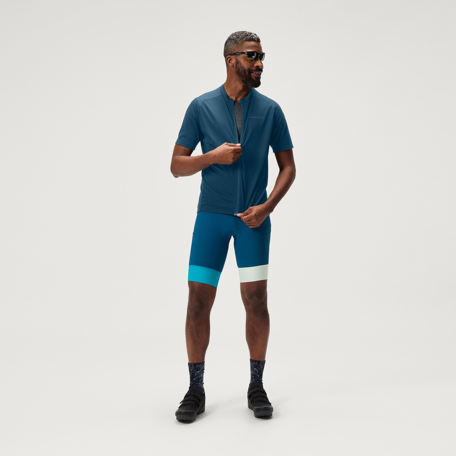 Endura Men's Loop S/S Zipped Jersey - Barra Blue | Extra 10% off first order.