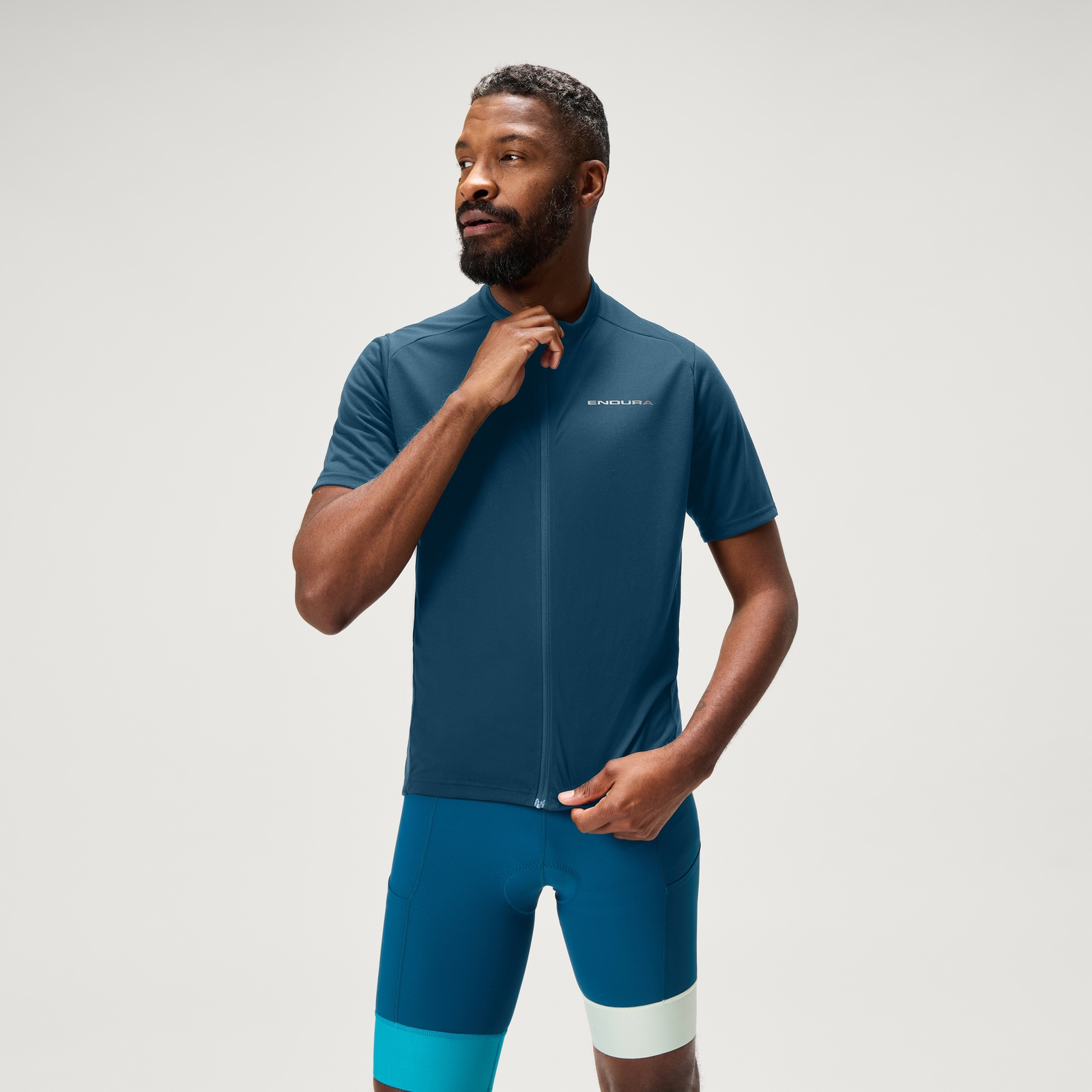 Endura Men's Loop S/S Zipped Jersey - Barra Blue | Extra 10% off first order.