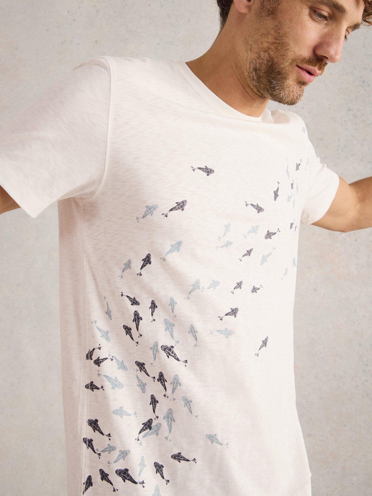 T-Shirt Abersoch mit Fischmotiv - XL
