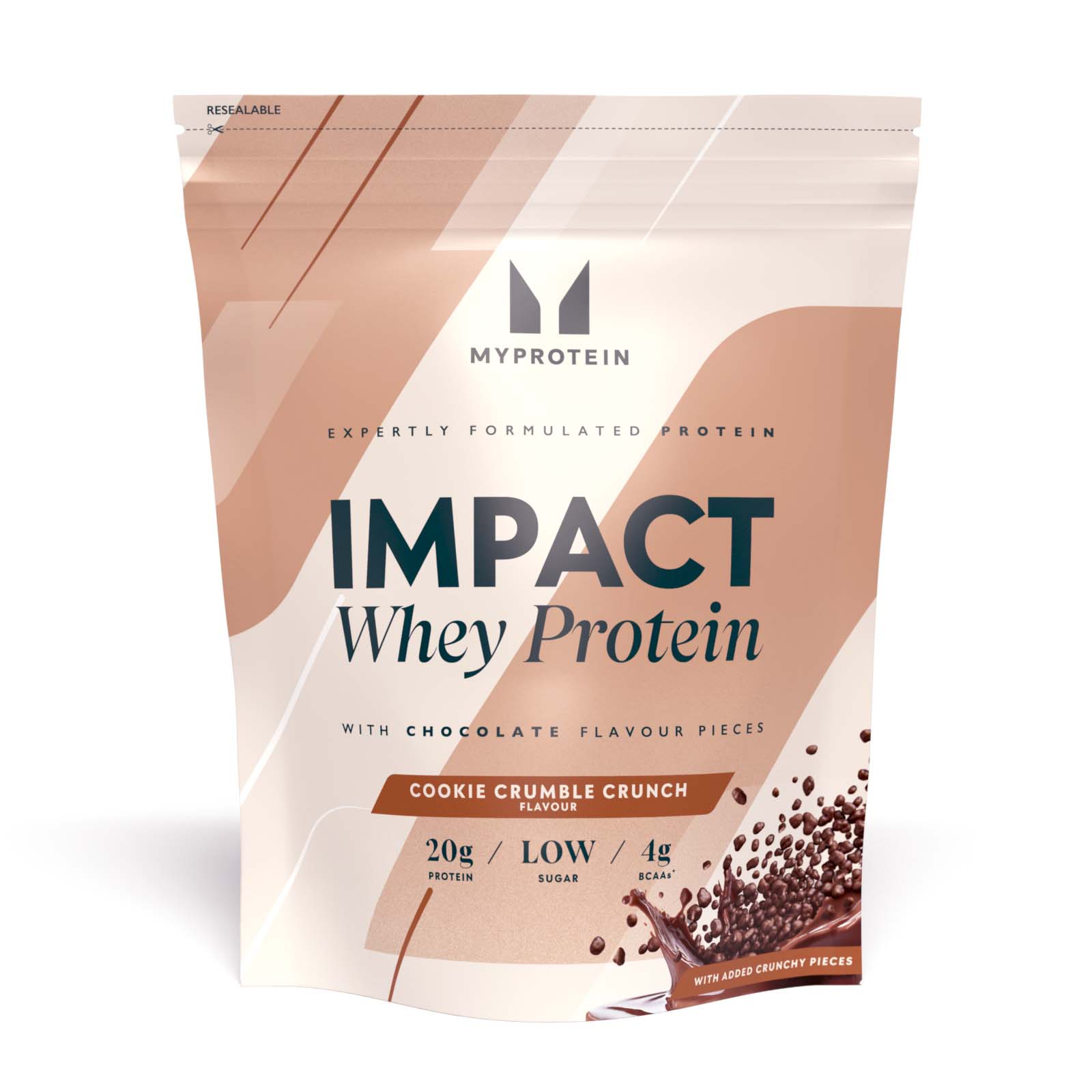 Impact Whey Protein Powder - 900g - Cookie Crumble Crunch with Crunchy Biscuit Pieces