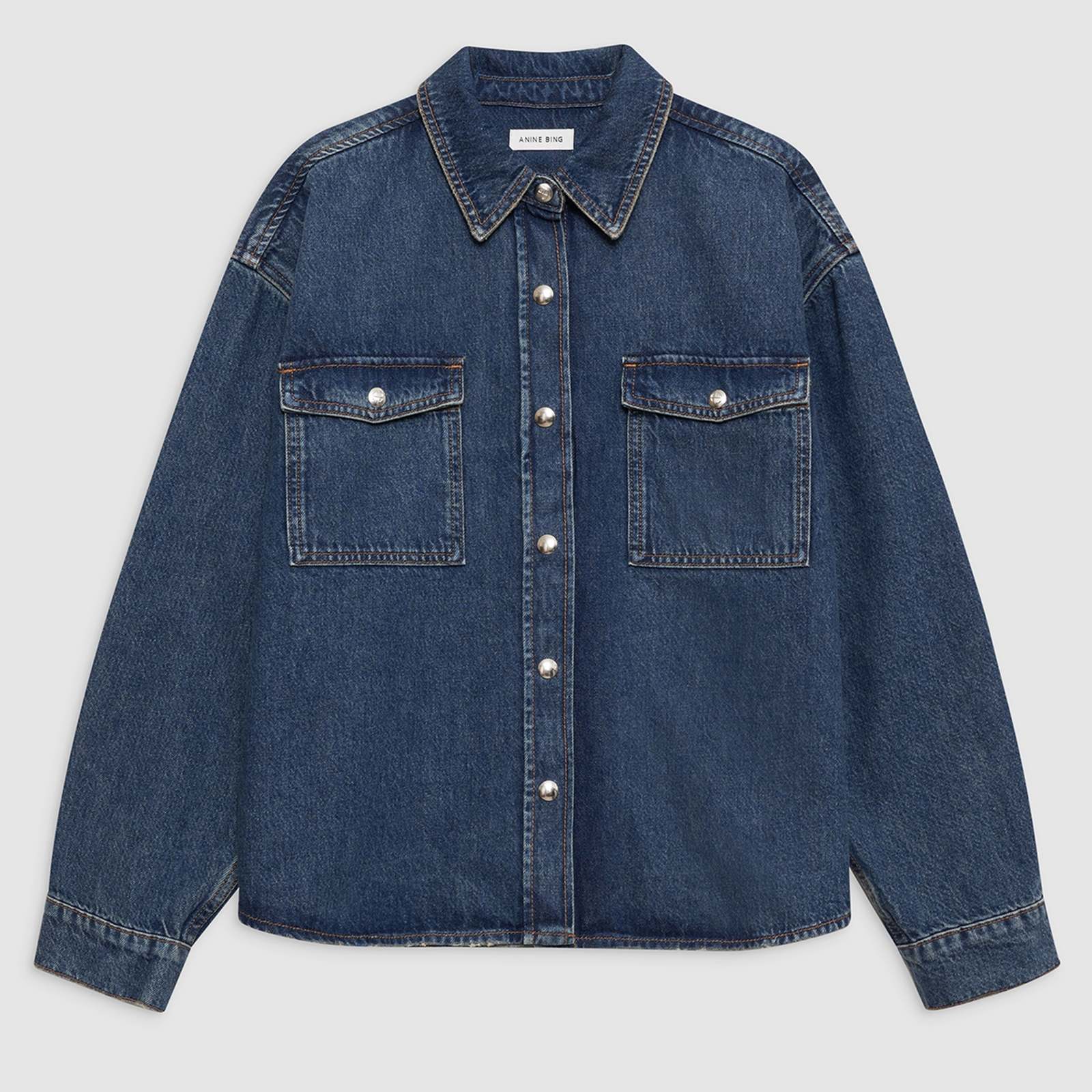 Anine Bing Paxton Denim Shirt - XS
