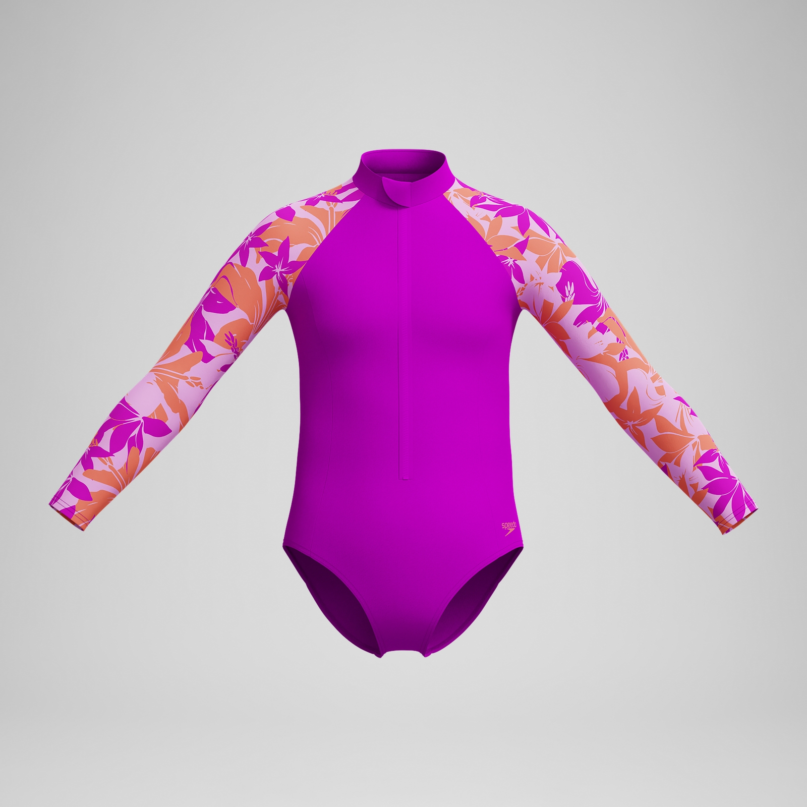 Girls' Long Sleeve Swimsuit Pink