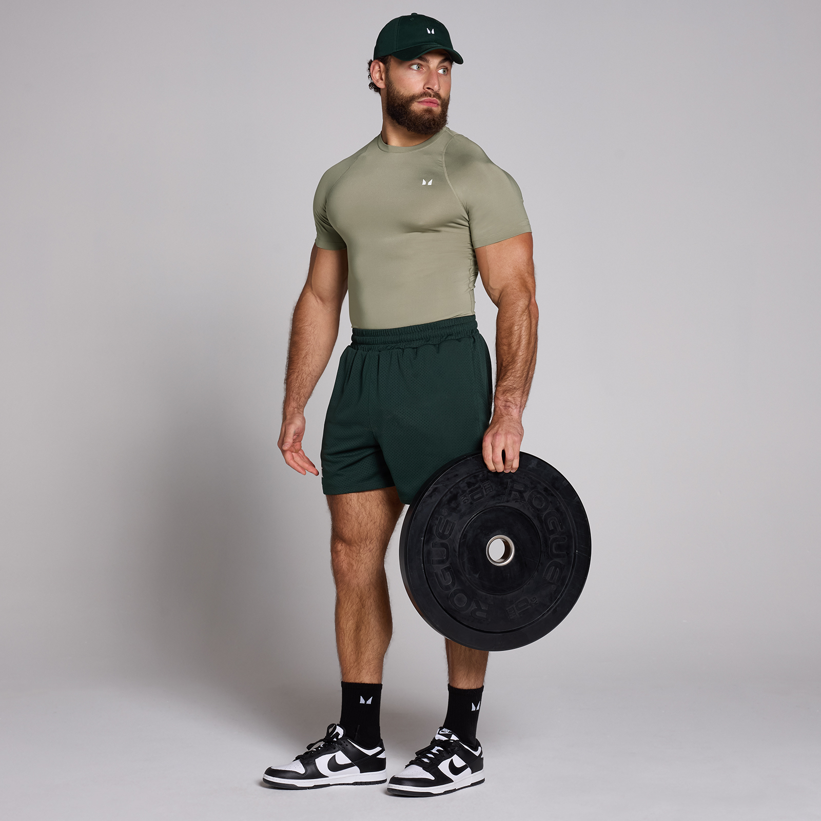 Thumbnail - MP Herren Training Kurzarm-Baselayer  — Dunkles Salbeigrün - XS
