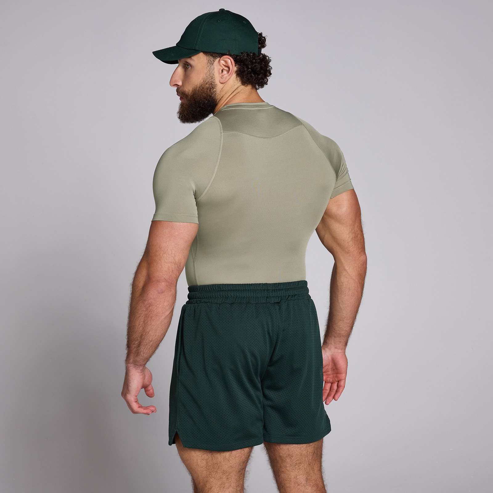 MP Herren Training Kurzarm-Baselayer  — Dunkles Salbeigrün - XS