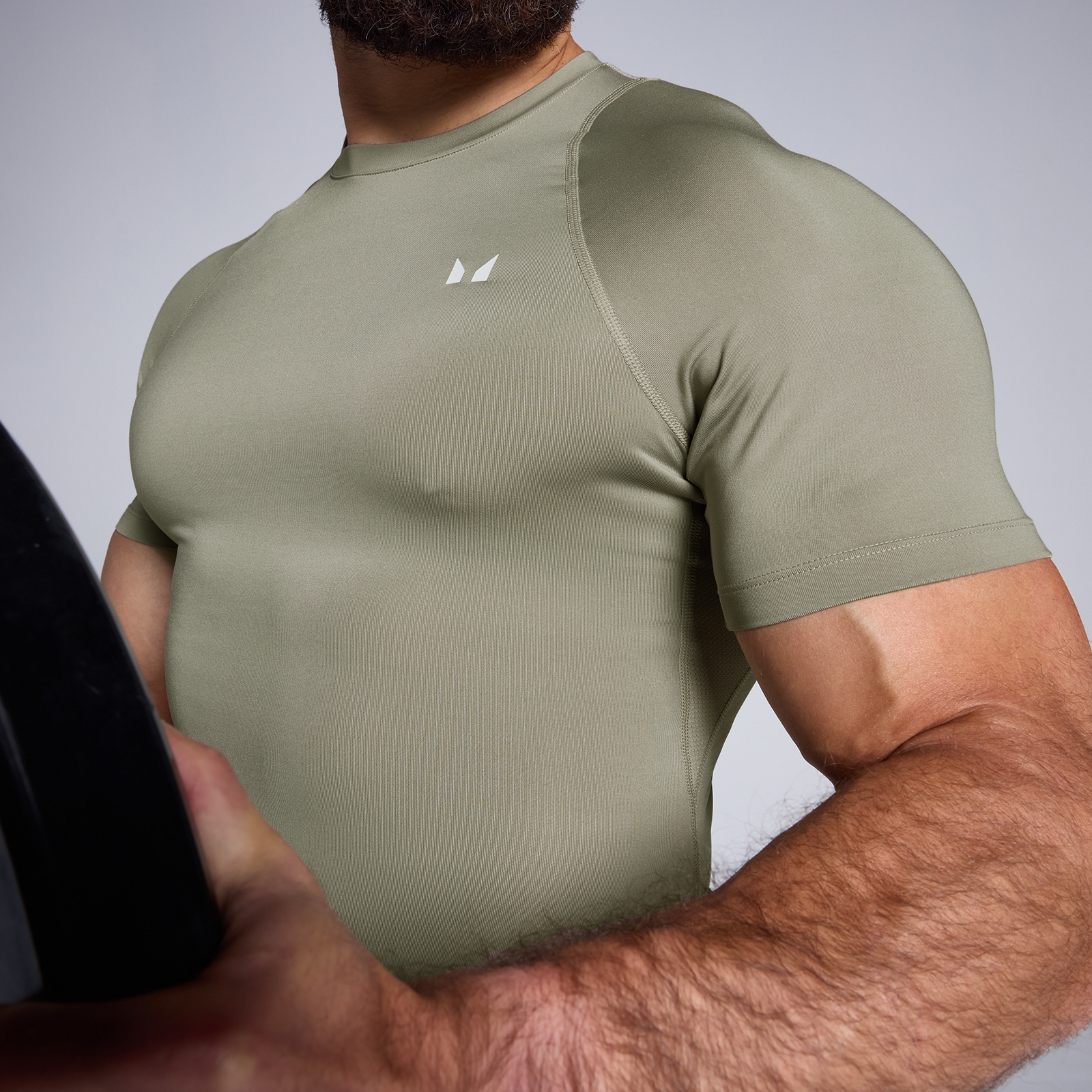 Thumbnail - MP Herren Training Kurzarm-Baselayer  — Dunkles Salbeigrün - XS
