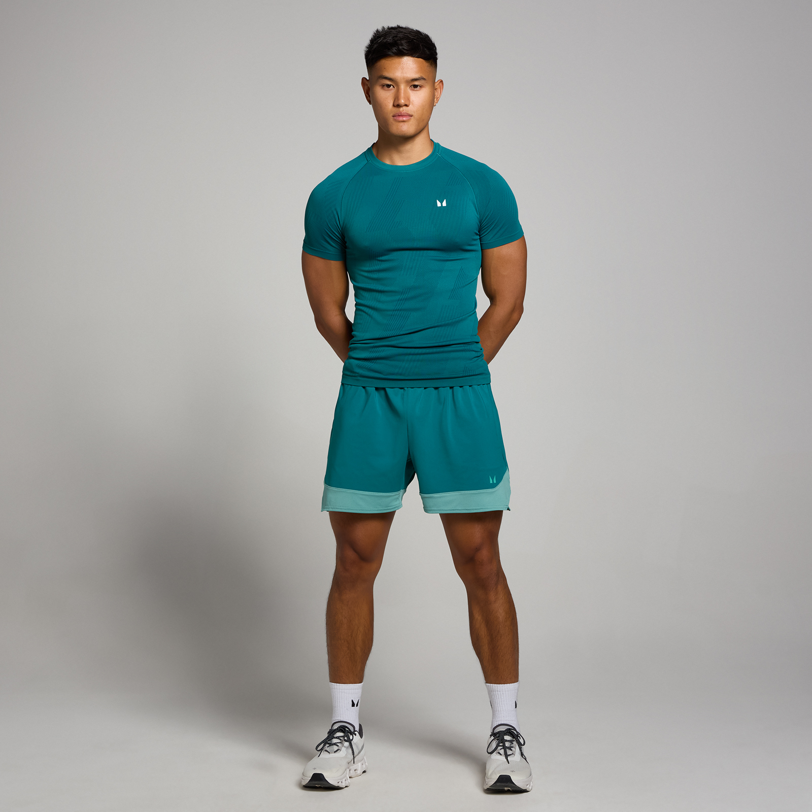 5059883389479 - MP Herren Tempo Pillar 13-cm-Shorts  – Aqua Blaugrün - S