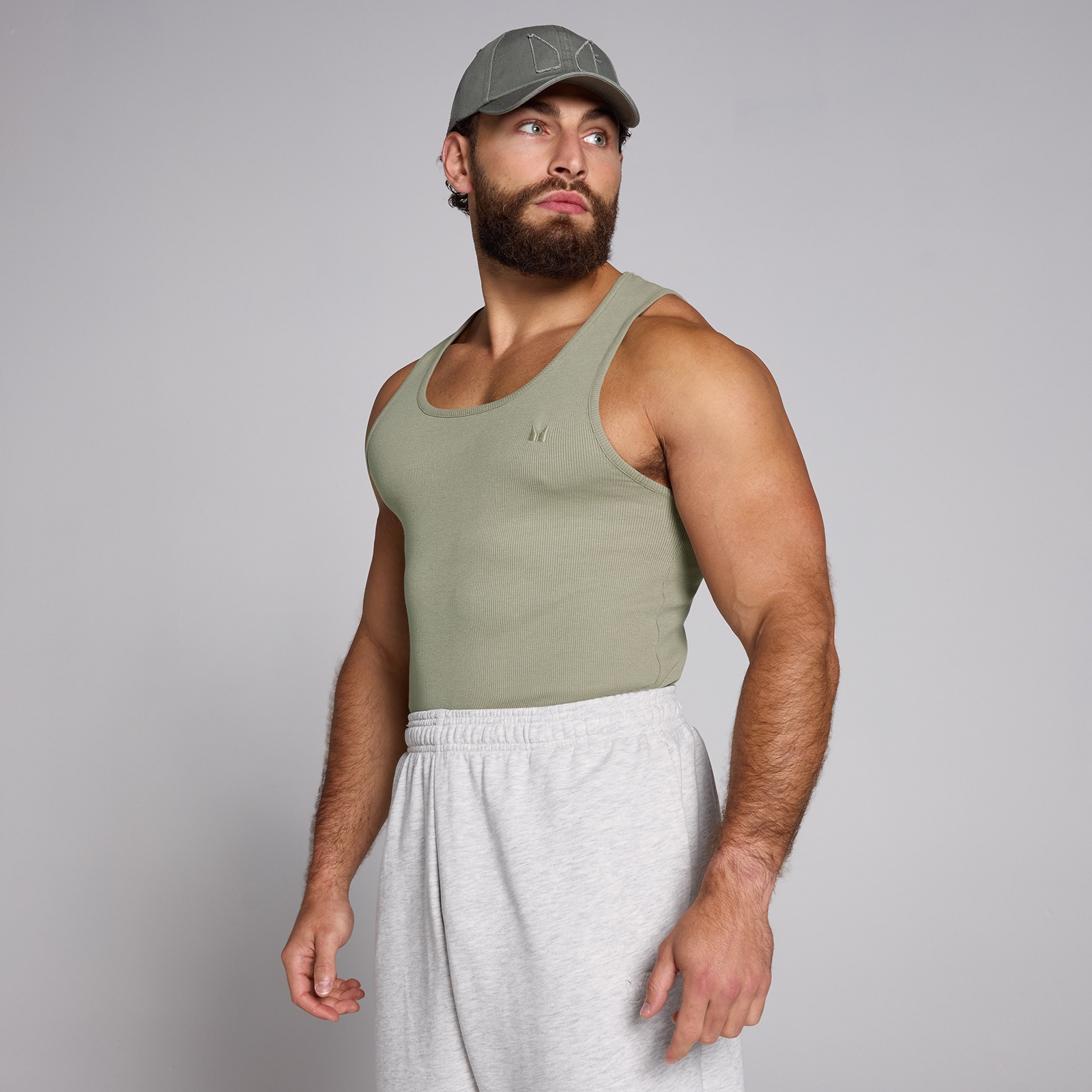 5059883389950 - MP Herren Geripptes Tanktop mit Muskelpassform – Dunkles Salbeigrün - XS 5059883389950 - MP Herren Geripptes Tanktop mit Muskelpassform – Dunkles Salbeigrün - XS