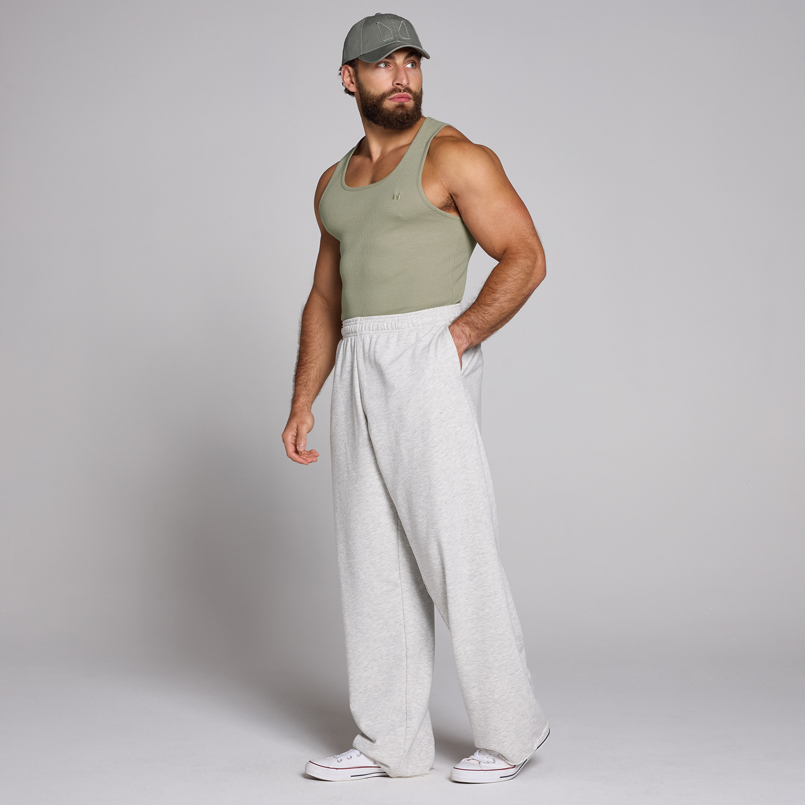 Thumbnail - MP Herren Geripptes Tanktop mit Muskelpassform – Dunkles Salbeigrün - XL