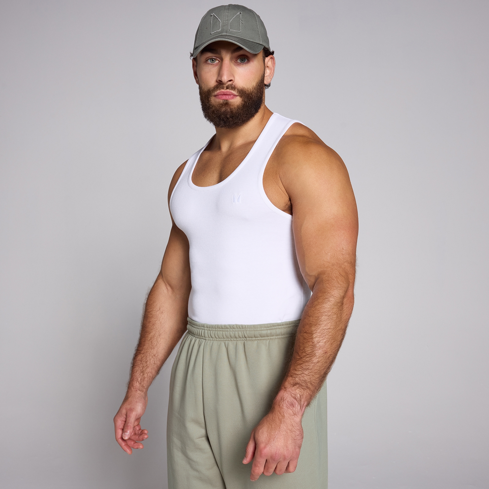 Myprotein UK MyProtein MP Men's Origin Ribbed Muscle Fit Tank - White - S