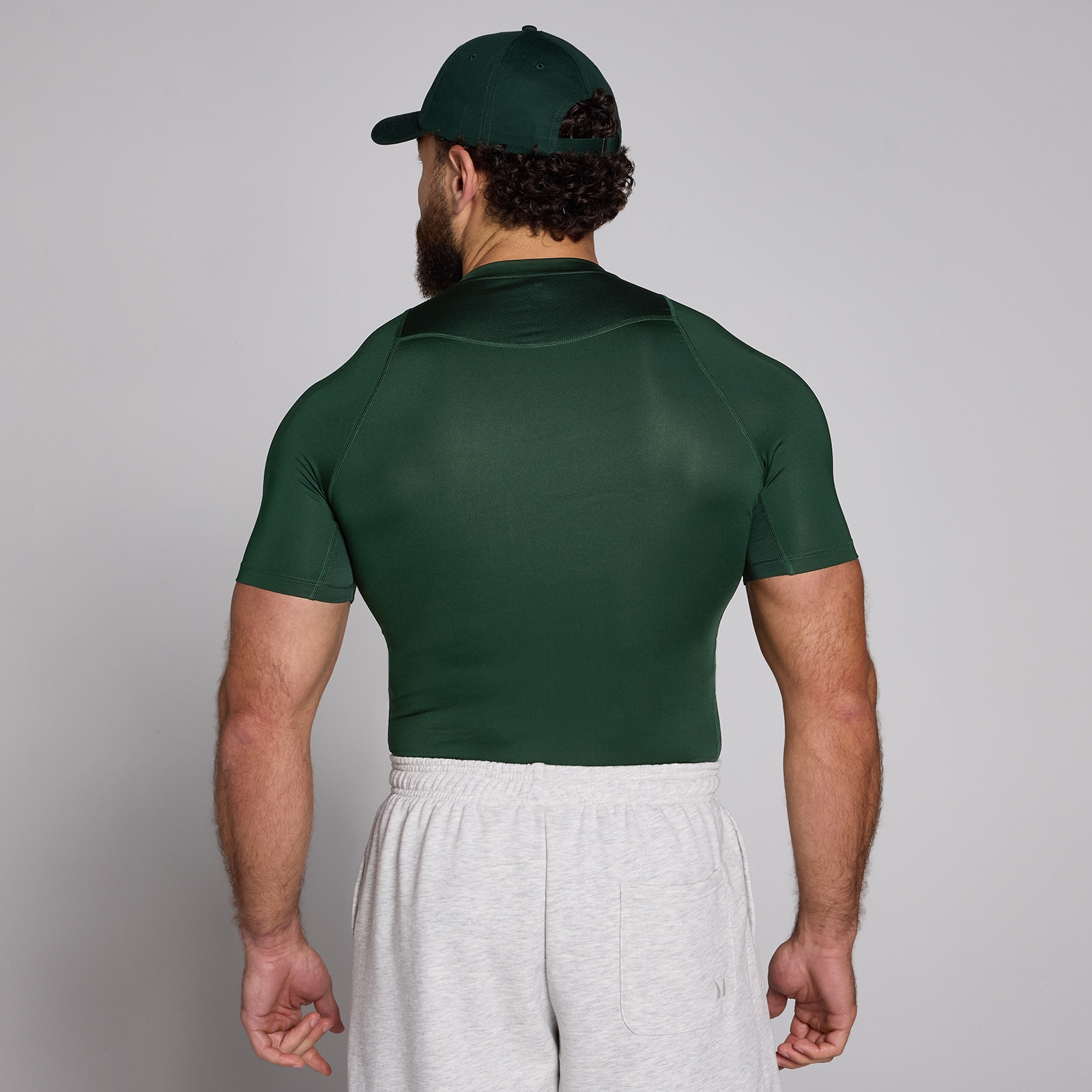 MP Herren Training Kurzarm-Baselayer  — Dunkles Smaragdgrün  - XS