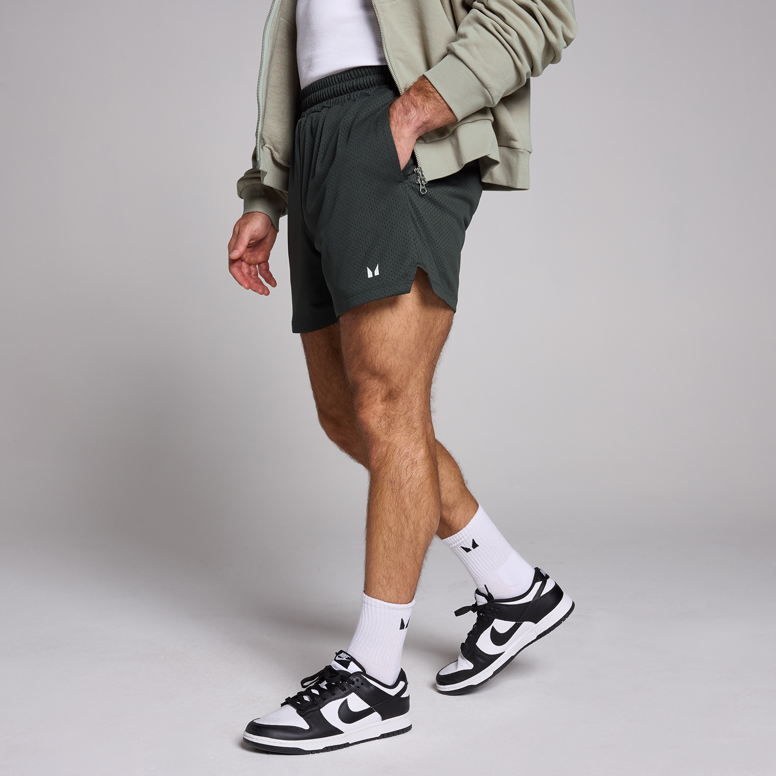 MP Herren Netz-Shorts – Verwaschenes Schwarz - XXL