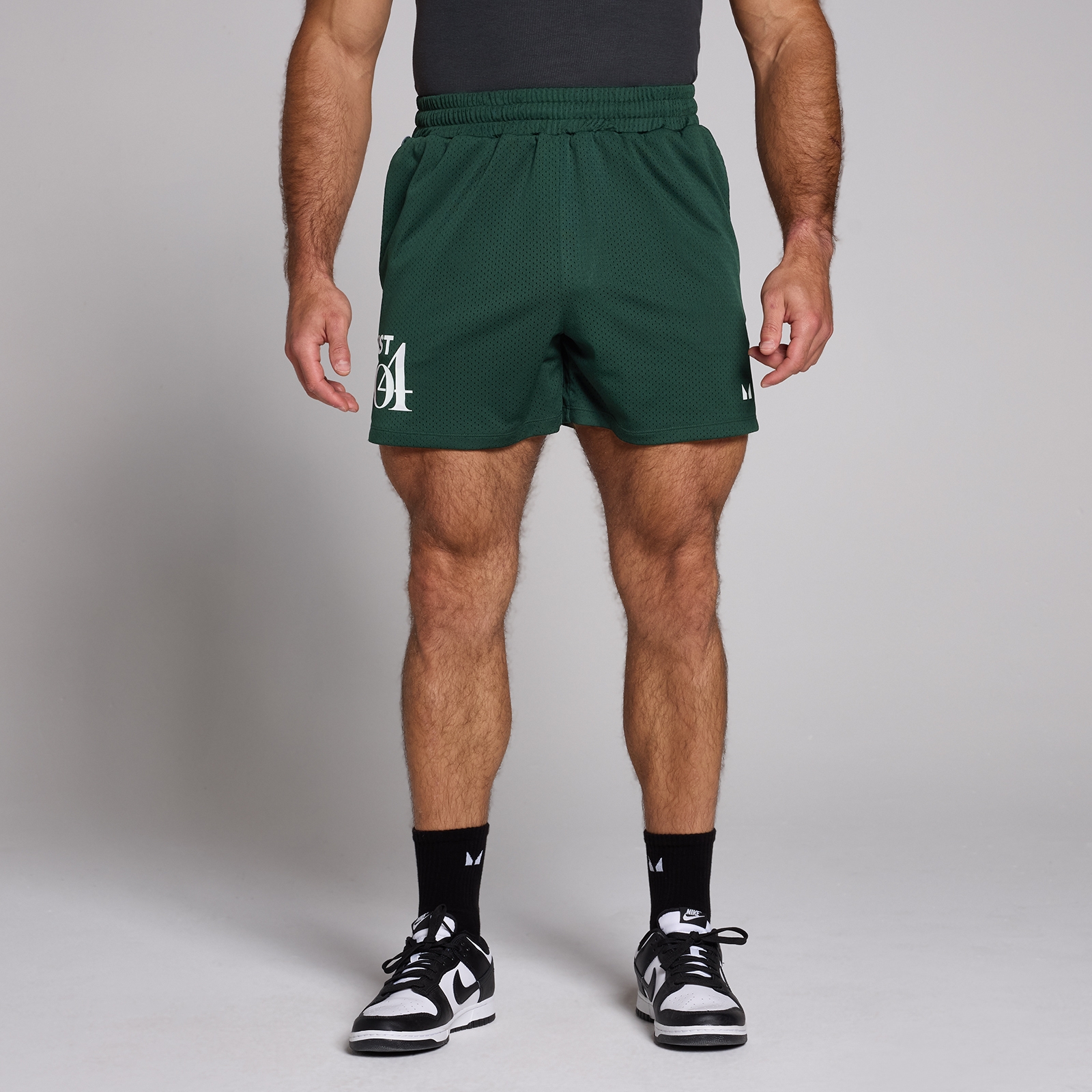 MP Herren Netz-Shorts – Dunkles Smaragdgrün - XS