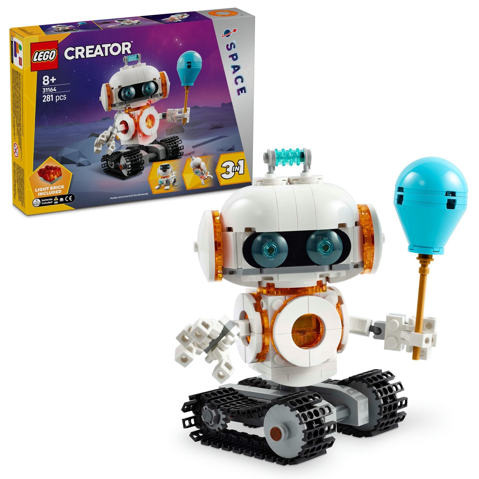 LEGO Creator 3in1 Space Robot Toy, Kids' Building Set 31164