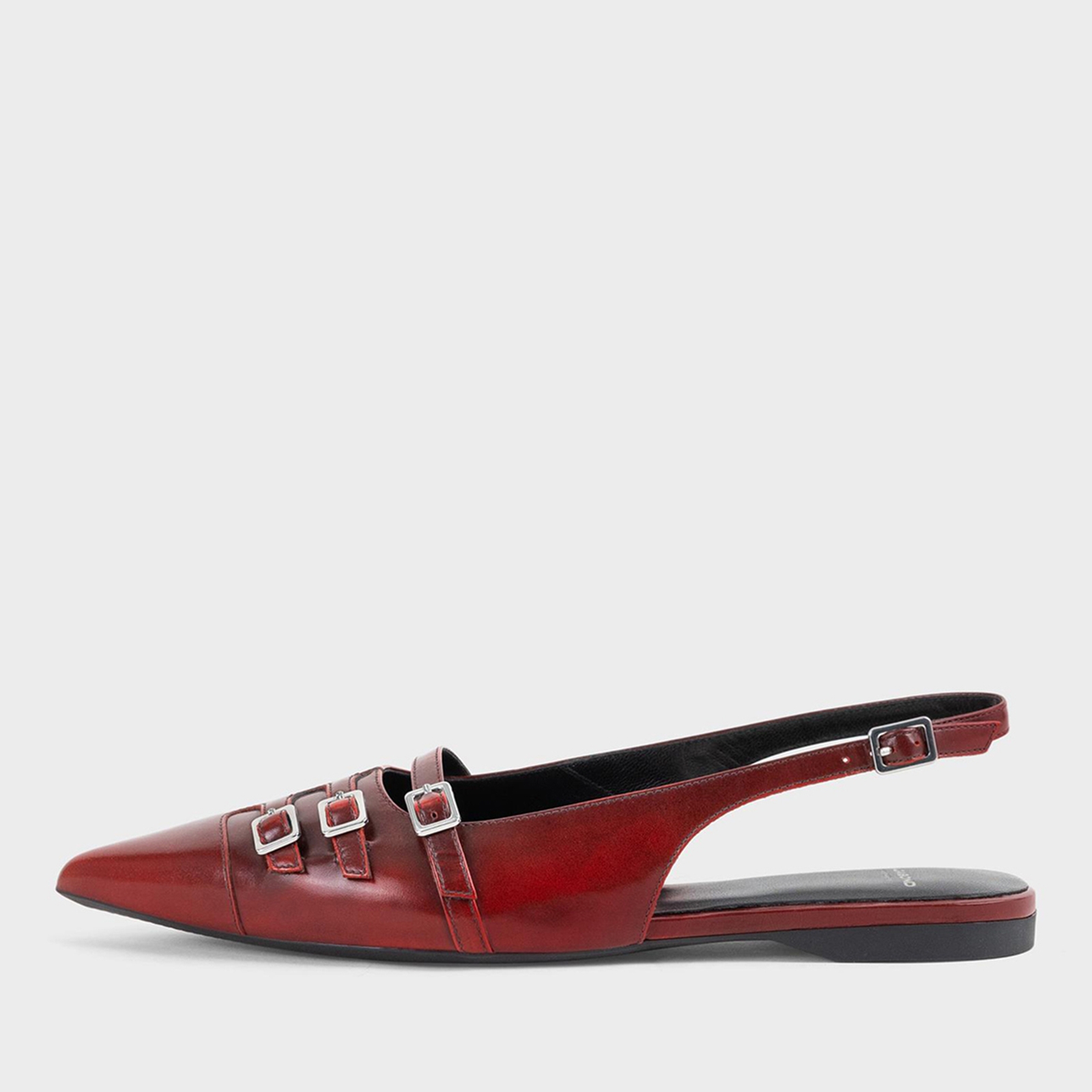 Vagabond Women's Hermine Buckle Leather Pointed Flats - UK 3